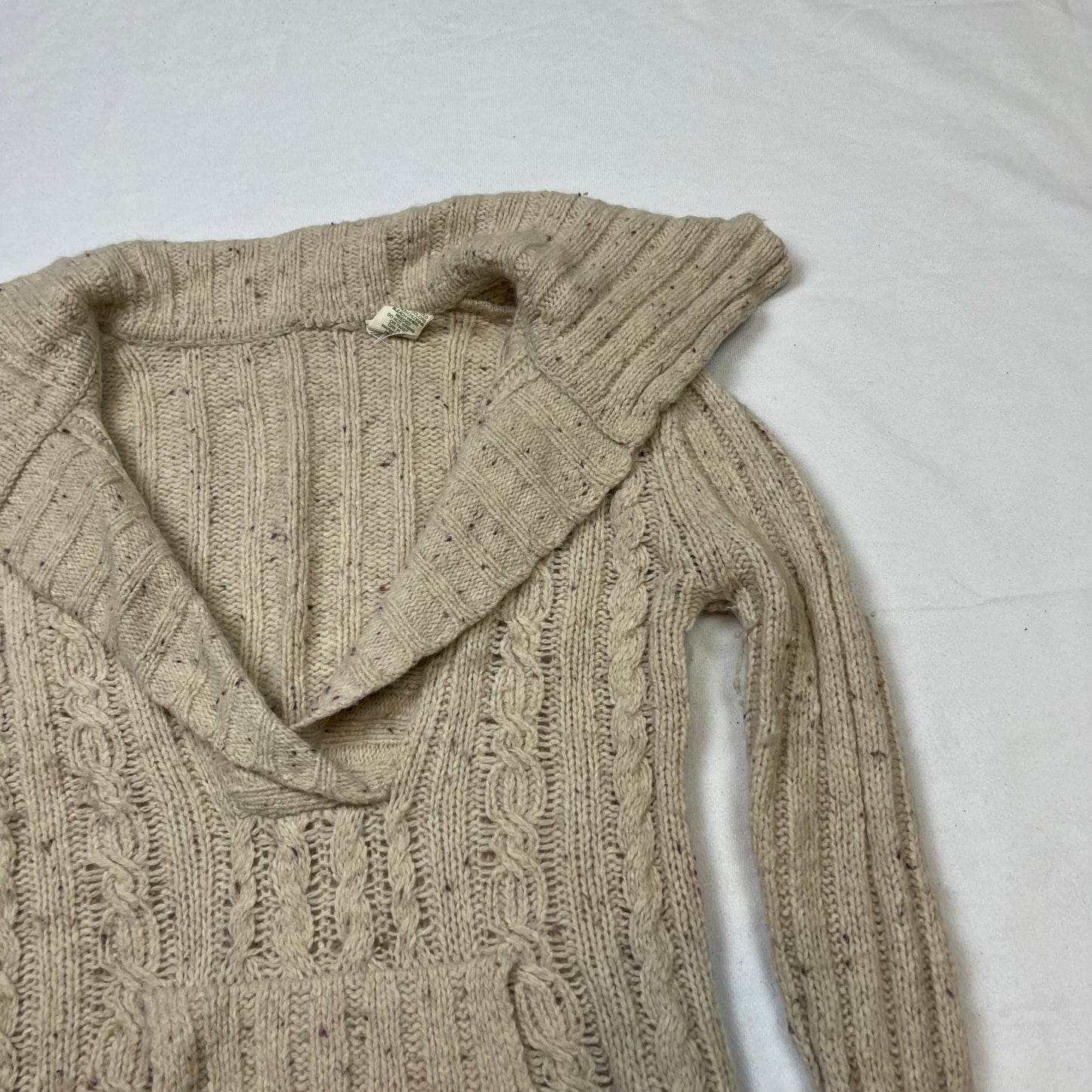 Y2K knit hoodie sweater (S)