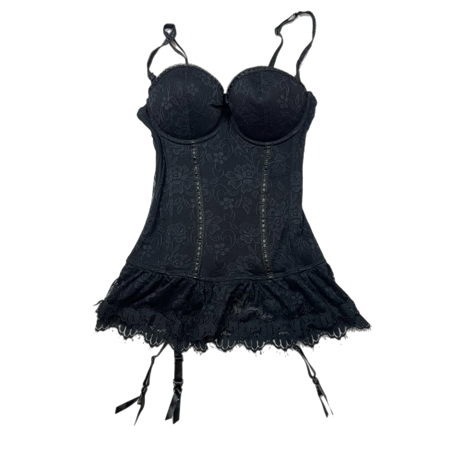 Grunge lace bustier corset top (L)