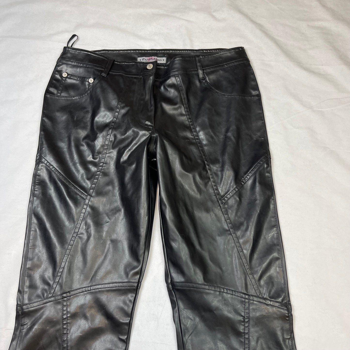Vintage Rave pleather low rise pants (30”)