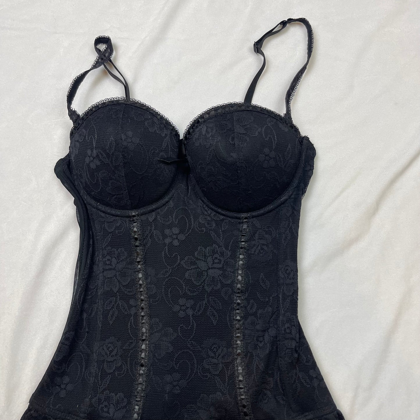 Grunge lace bustier corset top (L)