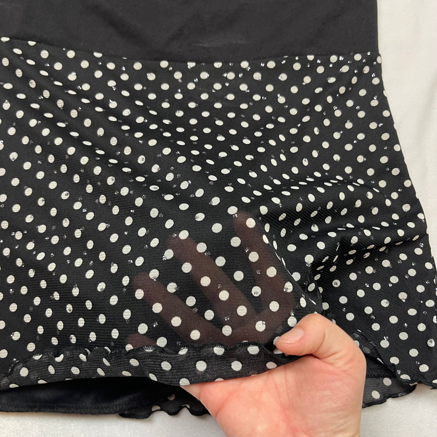 Y2K polka dot baby doll top (S)