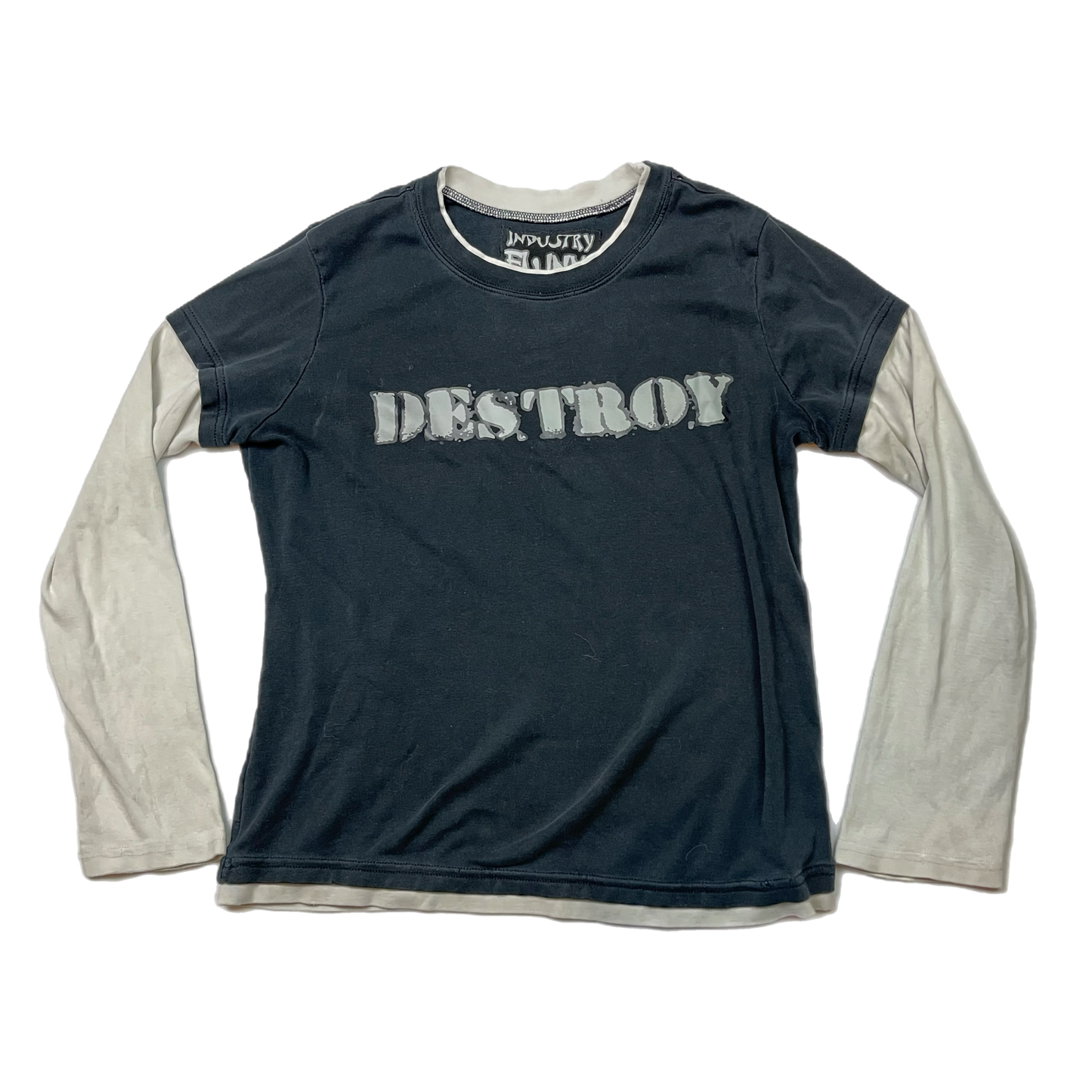 Grunge destroy layered tshirt (L)