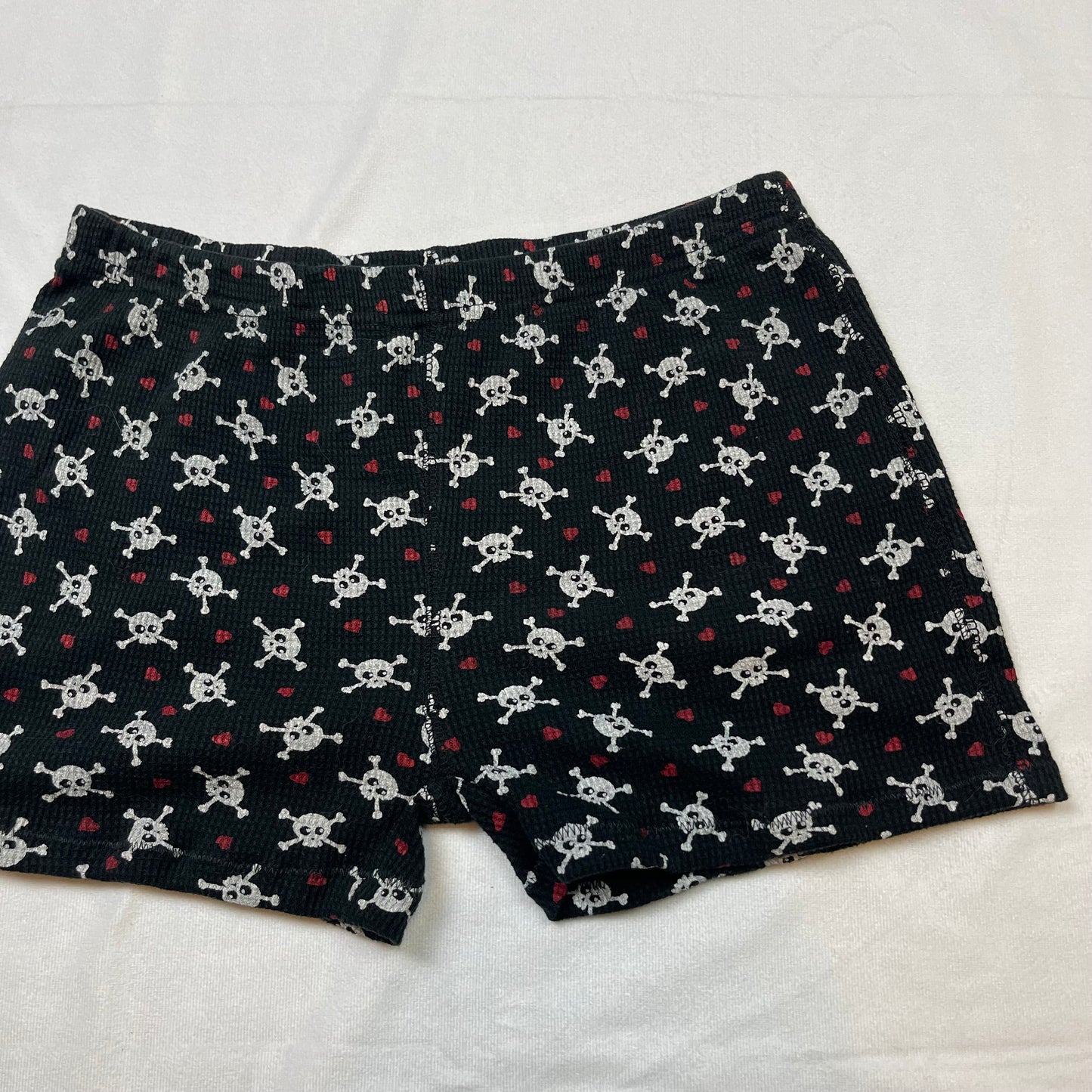 Emo skull graphic micro shorts (S)