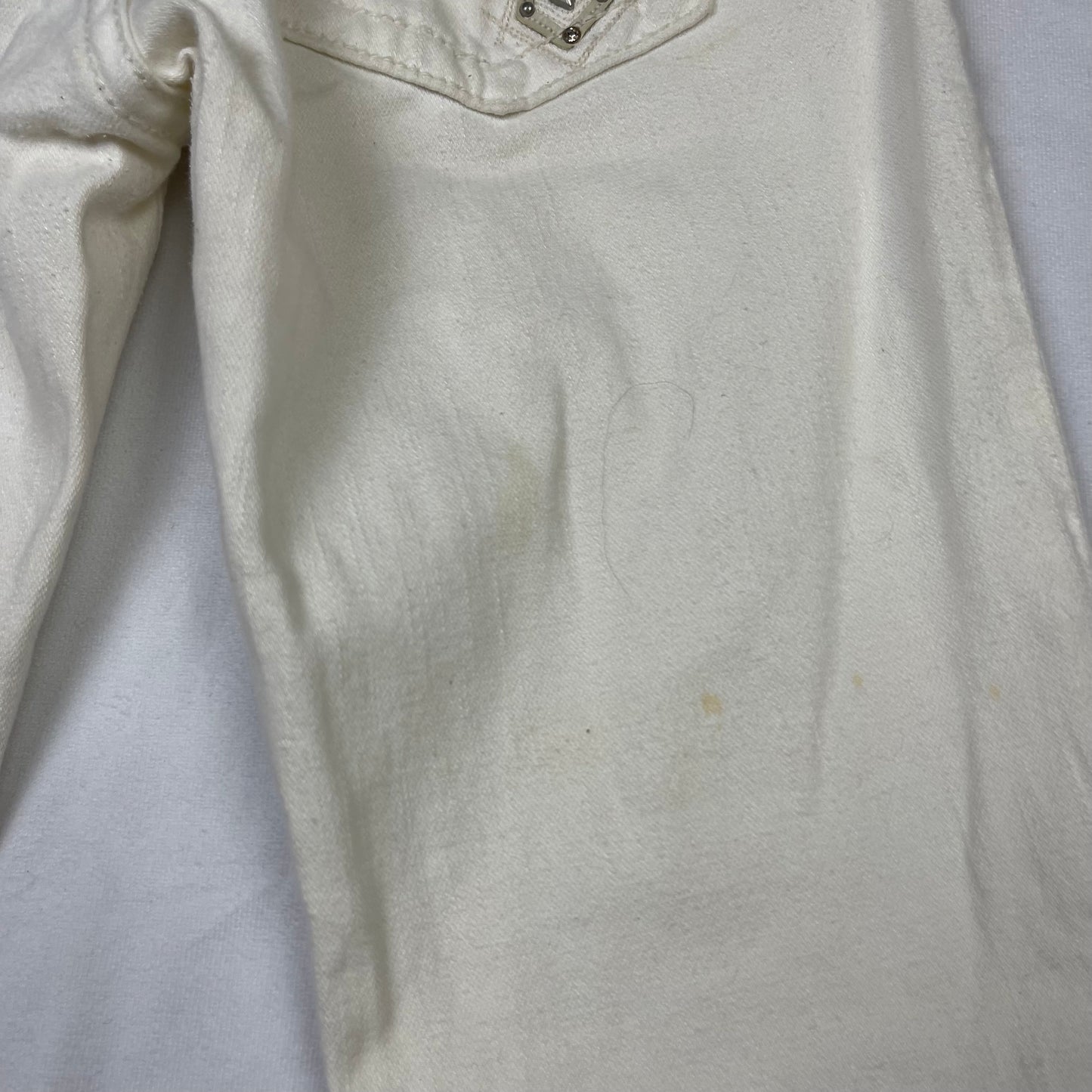 Mcbling white miss me jeans (27”)