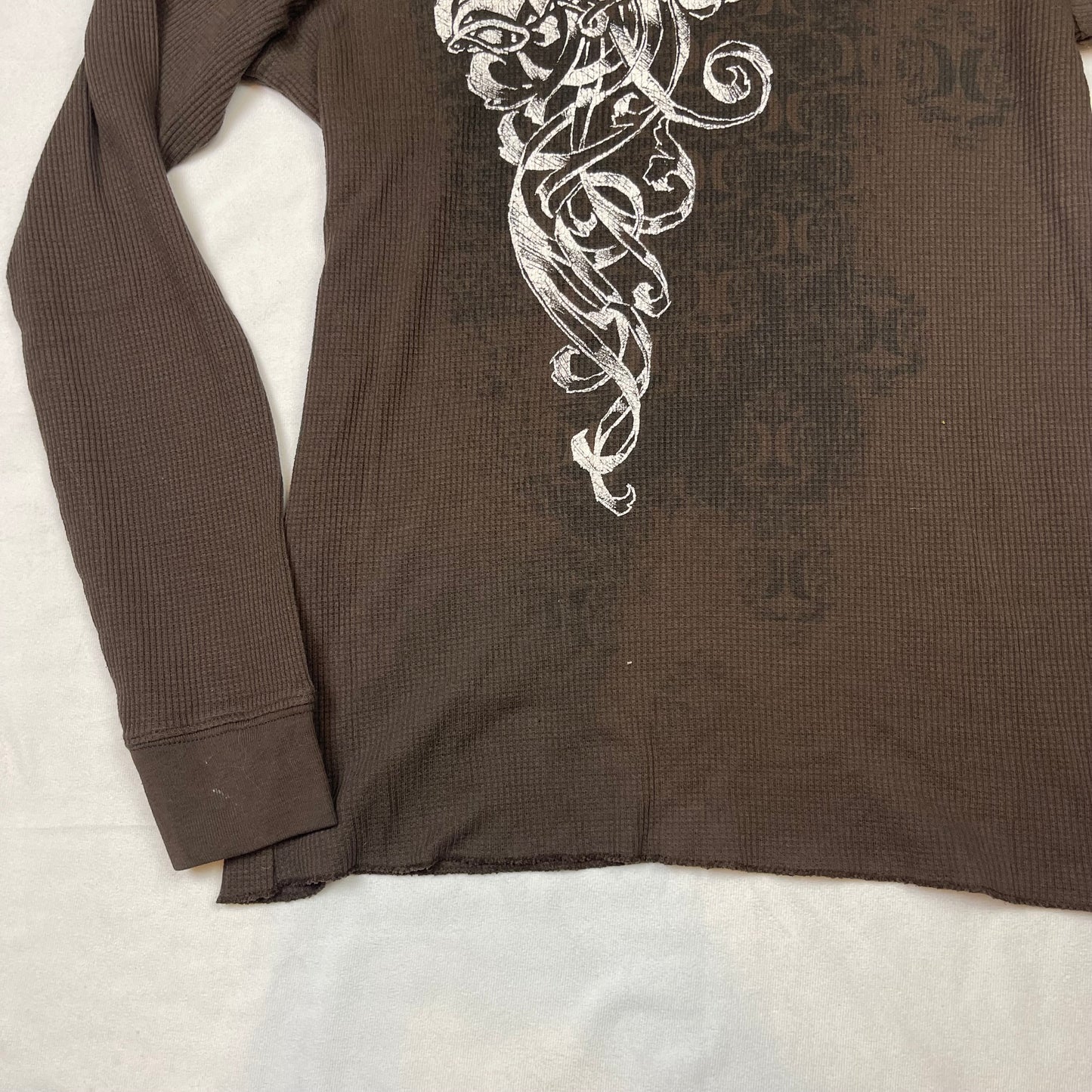 Grunge Hurley graphic thermal top (M)