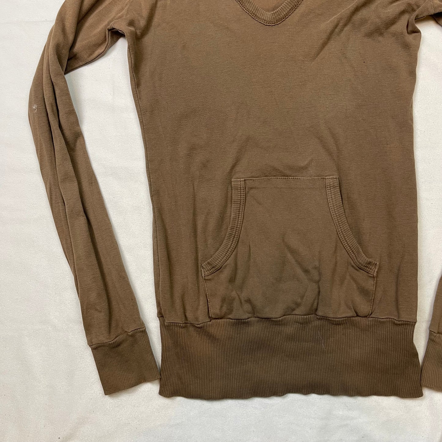 Grunge brown slinky hoodie (M)
