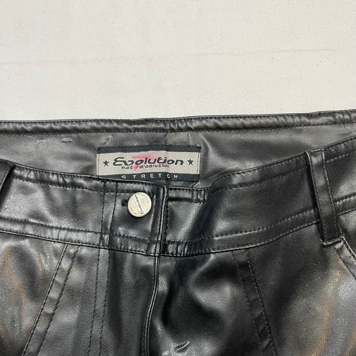 Vintage Rave pleather low rise pants (30”)