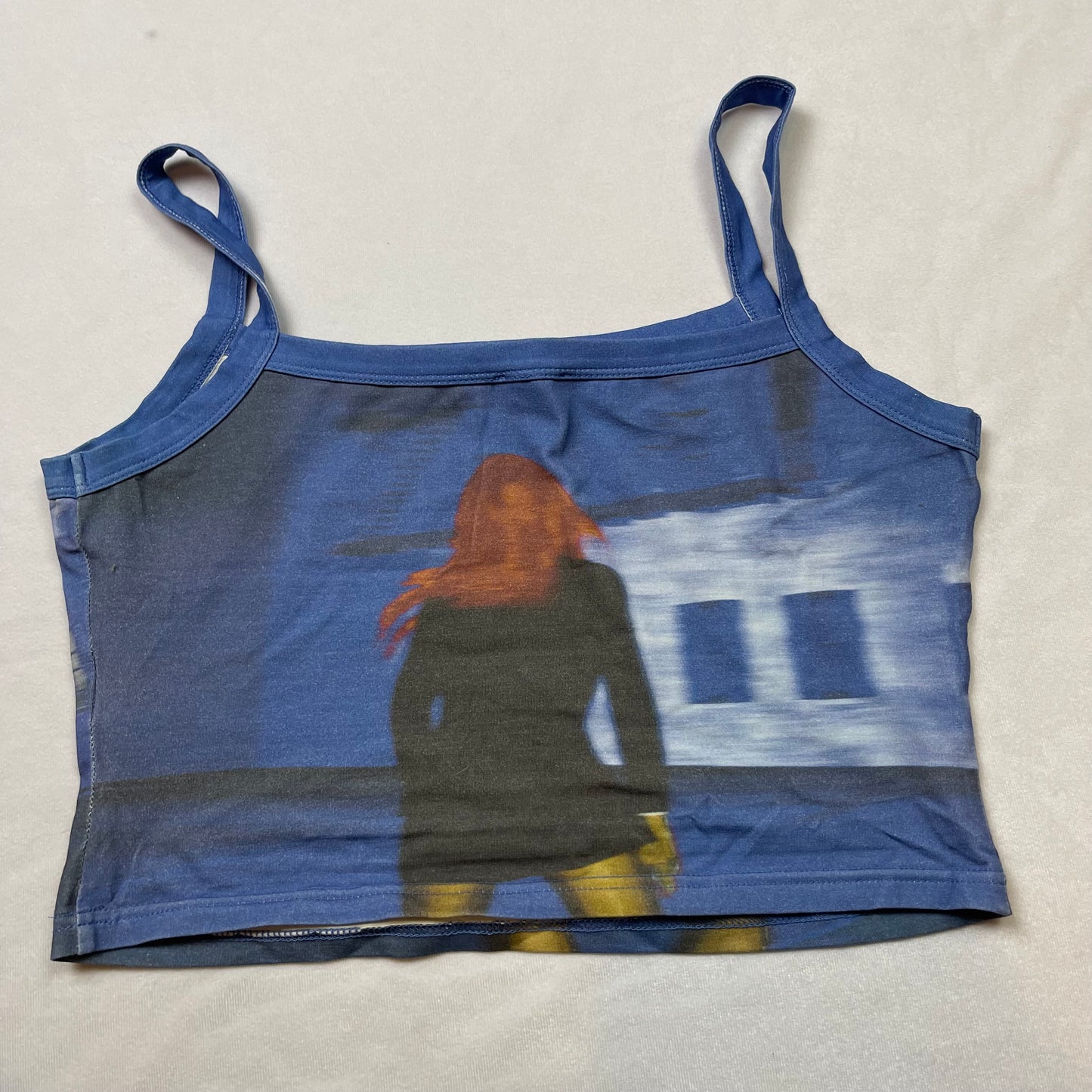 AOP Tunnel vision cropped tank top (L)