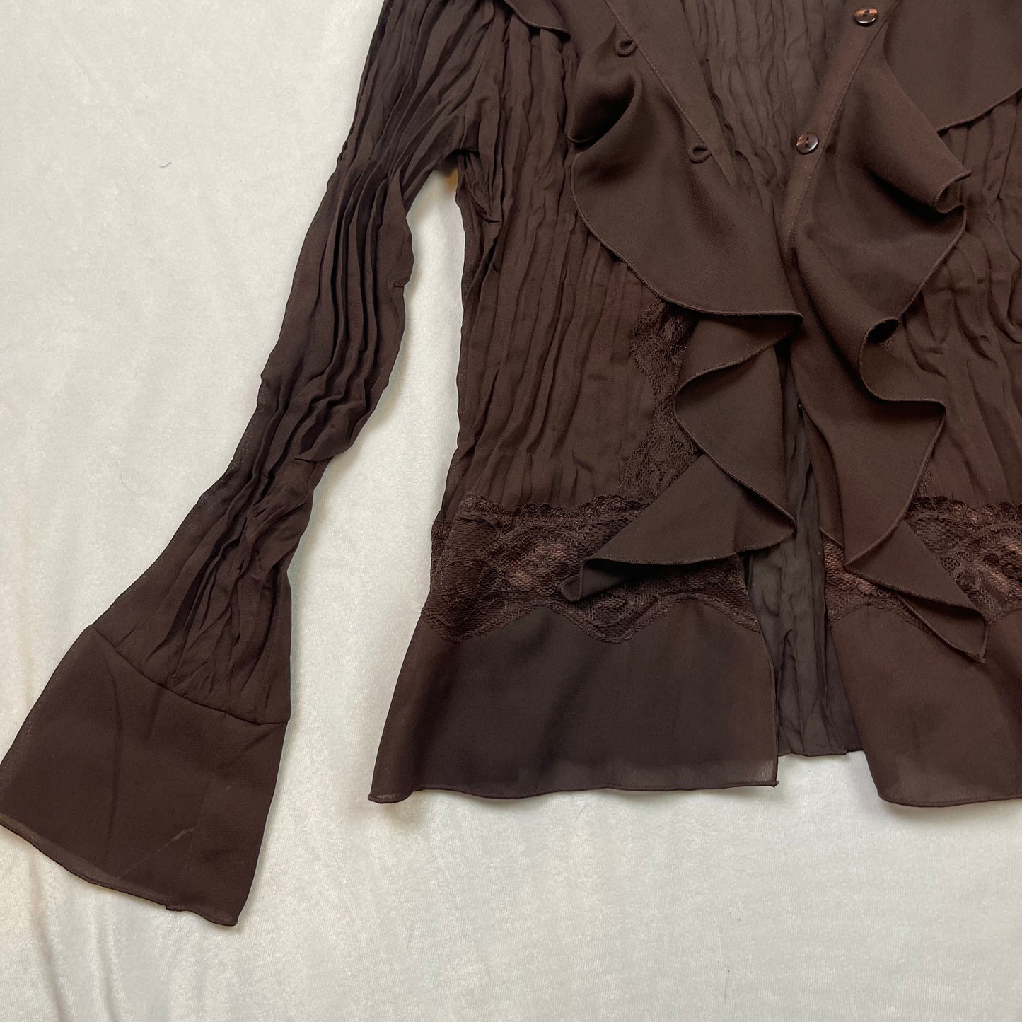 Whimsygoth mesh flowy blouse (L)