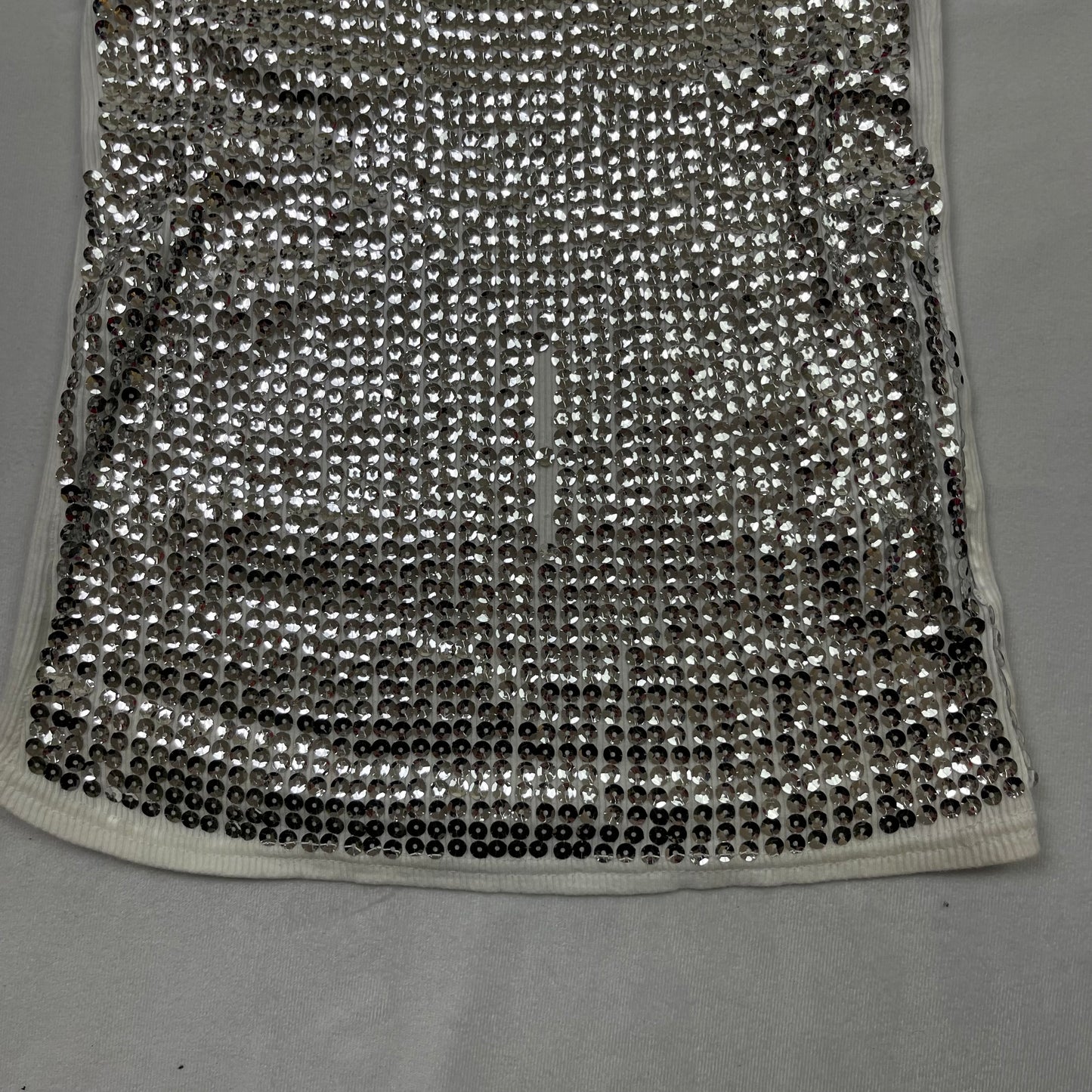 Y2K white sequence tank top (XS)