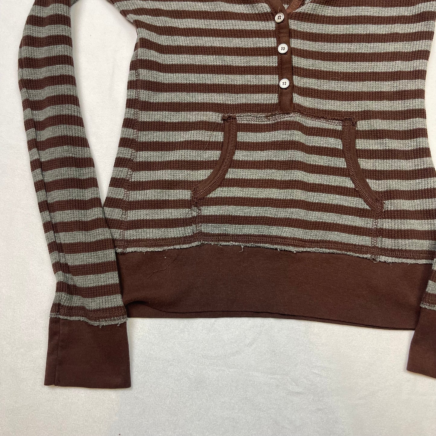 Emo thermal hoodie pocket top (S)