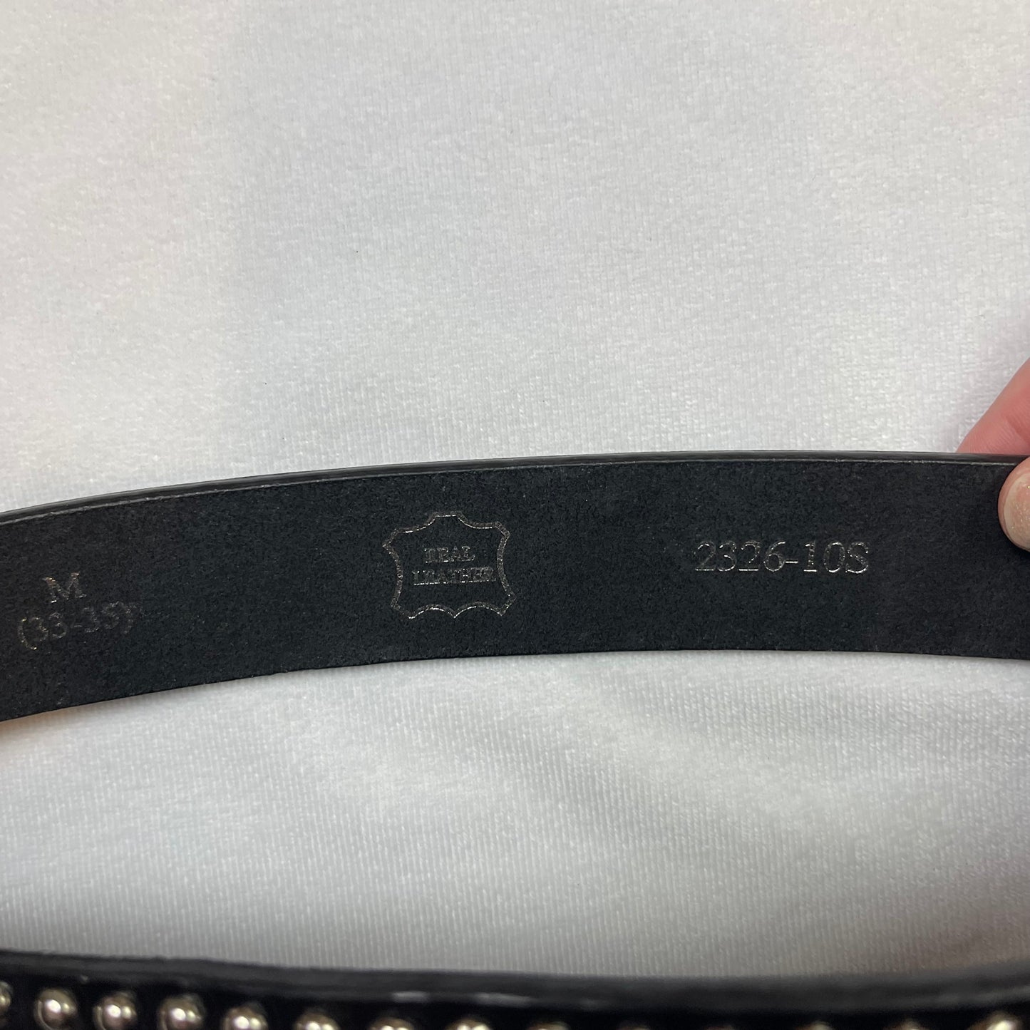 Grunge studded leather belt (M)