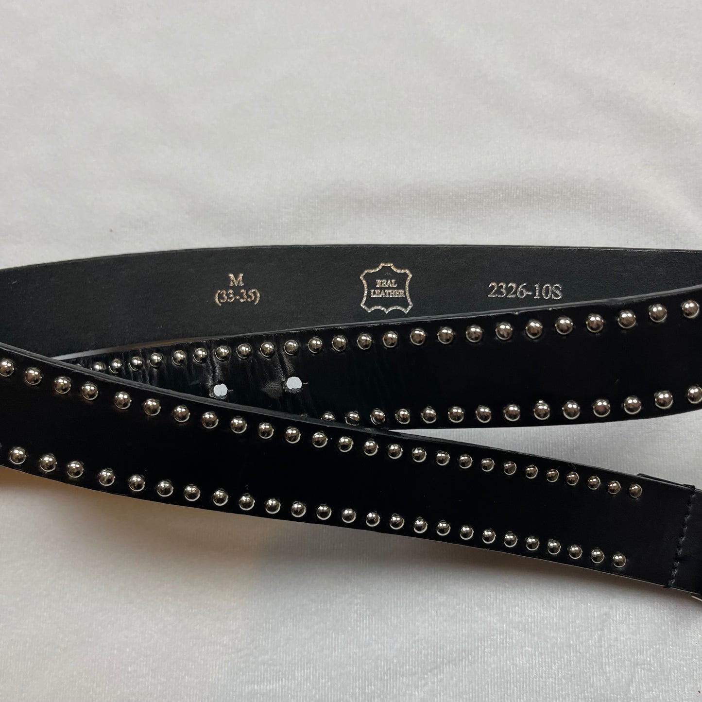 Grunge studded leather belt (M)
