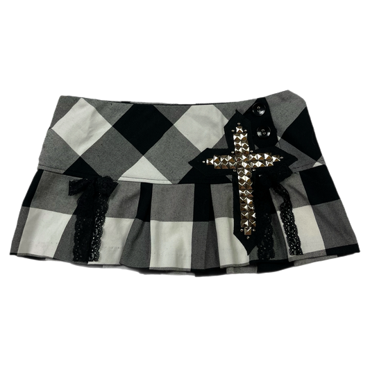 Mallgoth upcycled micro mini skirt (32”)