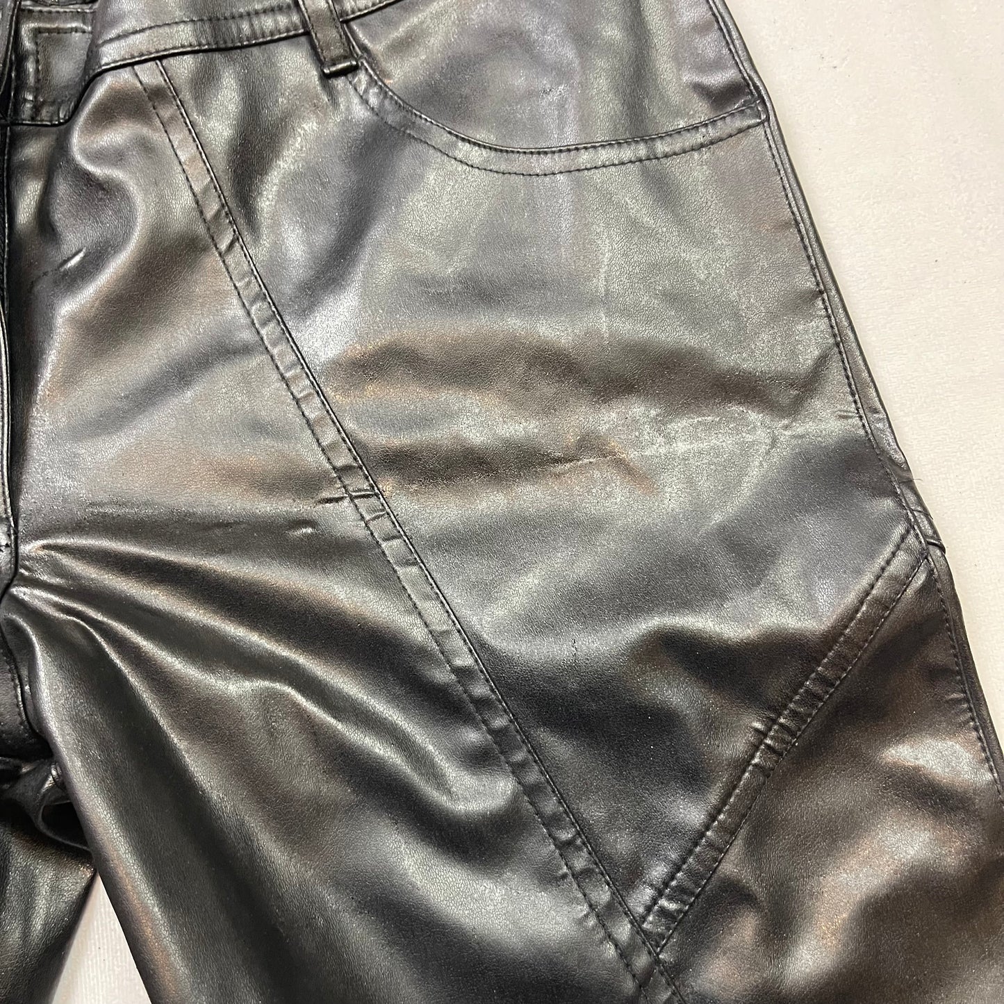 Vintage Rave pleather low rise pants (30”)