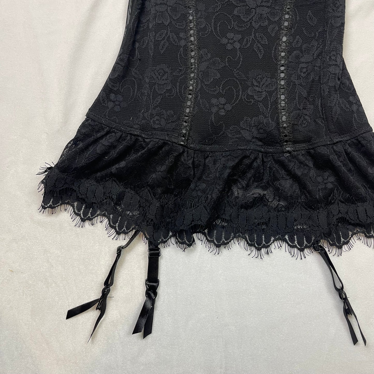 Grunge lace bustier corset top (L)
