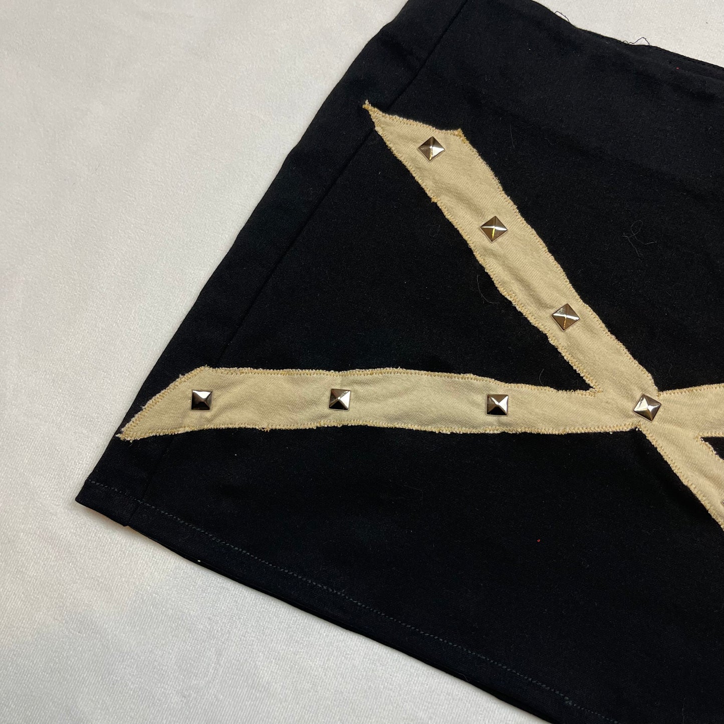 Mallgoth upcycled X mini skirt (30”)