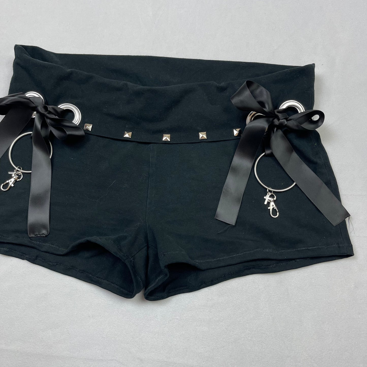 Emo upcycled micro fold over shorts (L/XL)