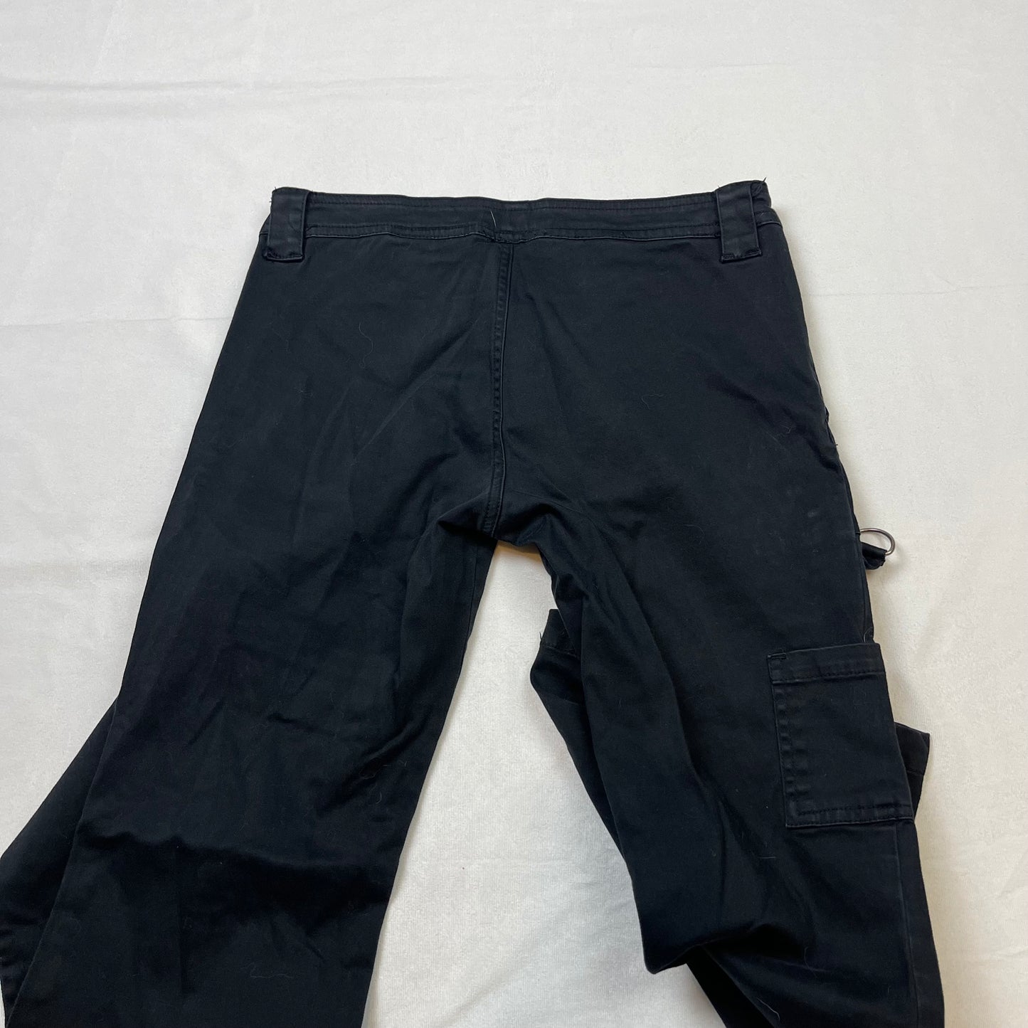 Emo cargo flare low rise pants (9)