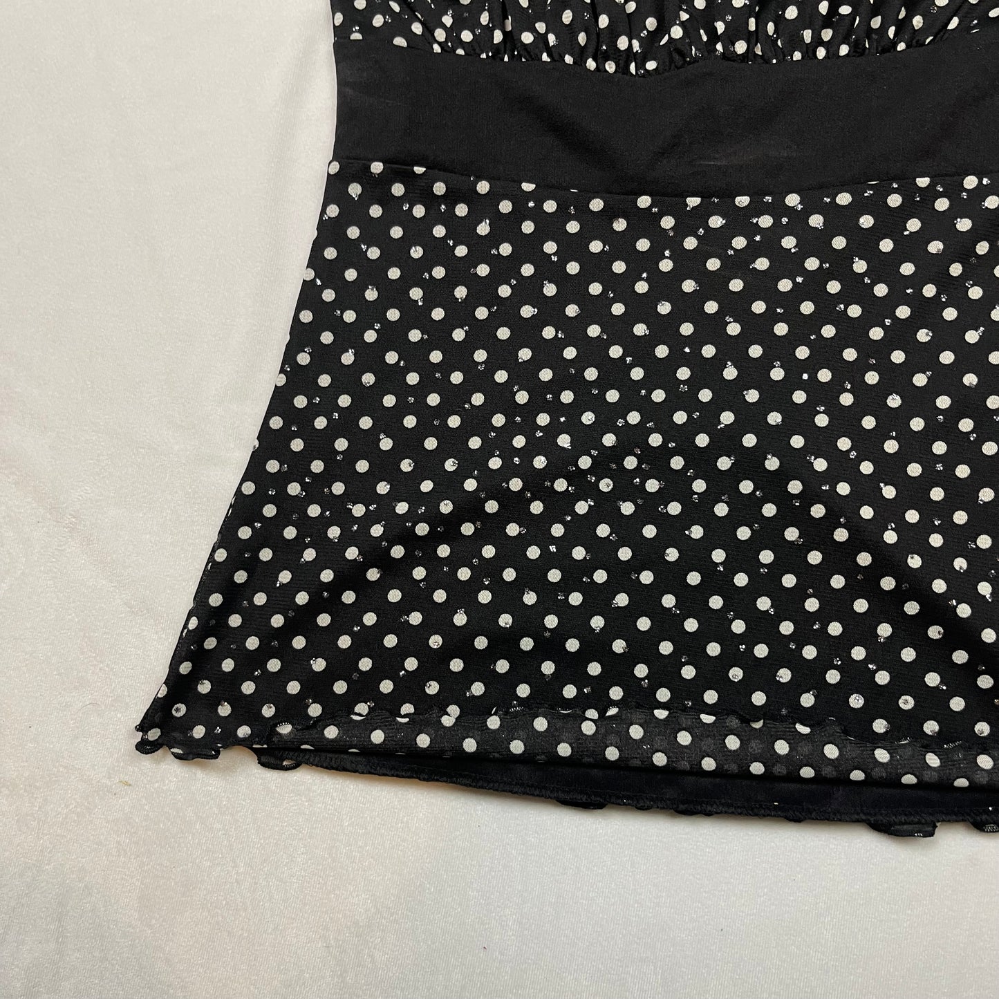 Y2K polka dot baby doll top (S)