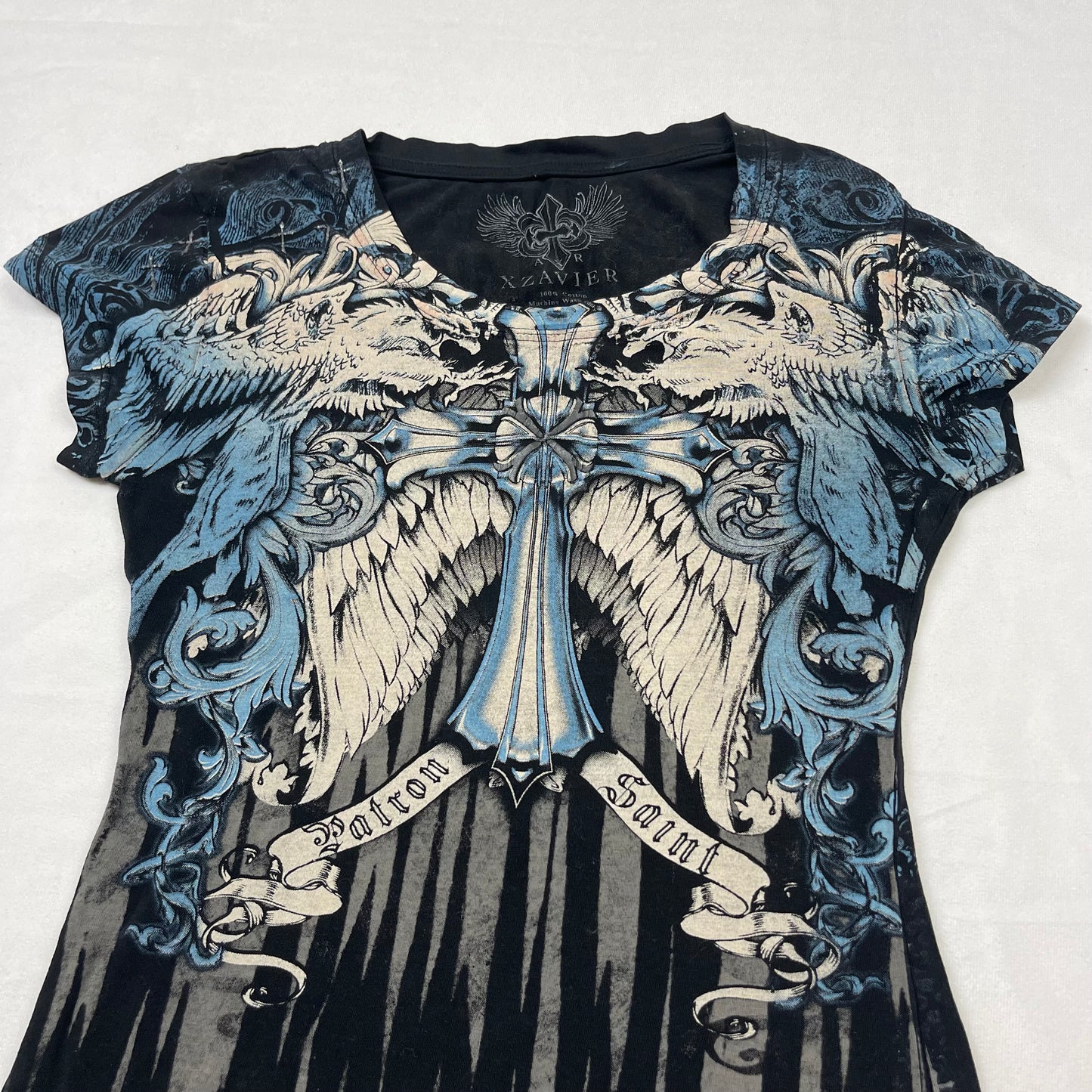 Mcbling angel wing graphic top (L)