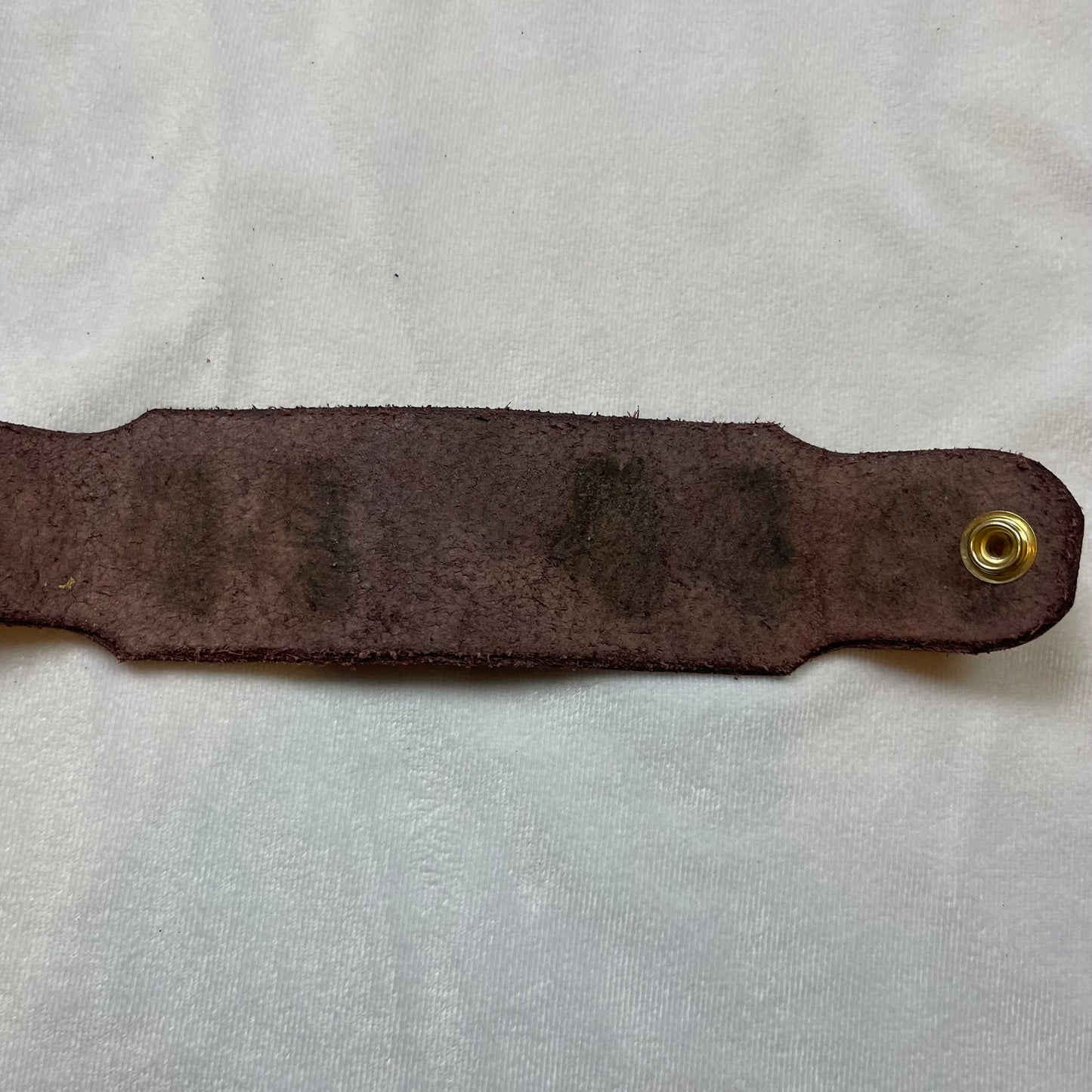 Vintage red leather cuff bracelet