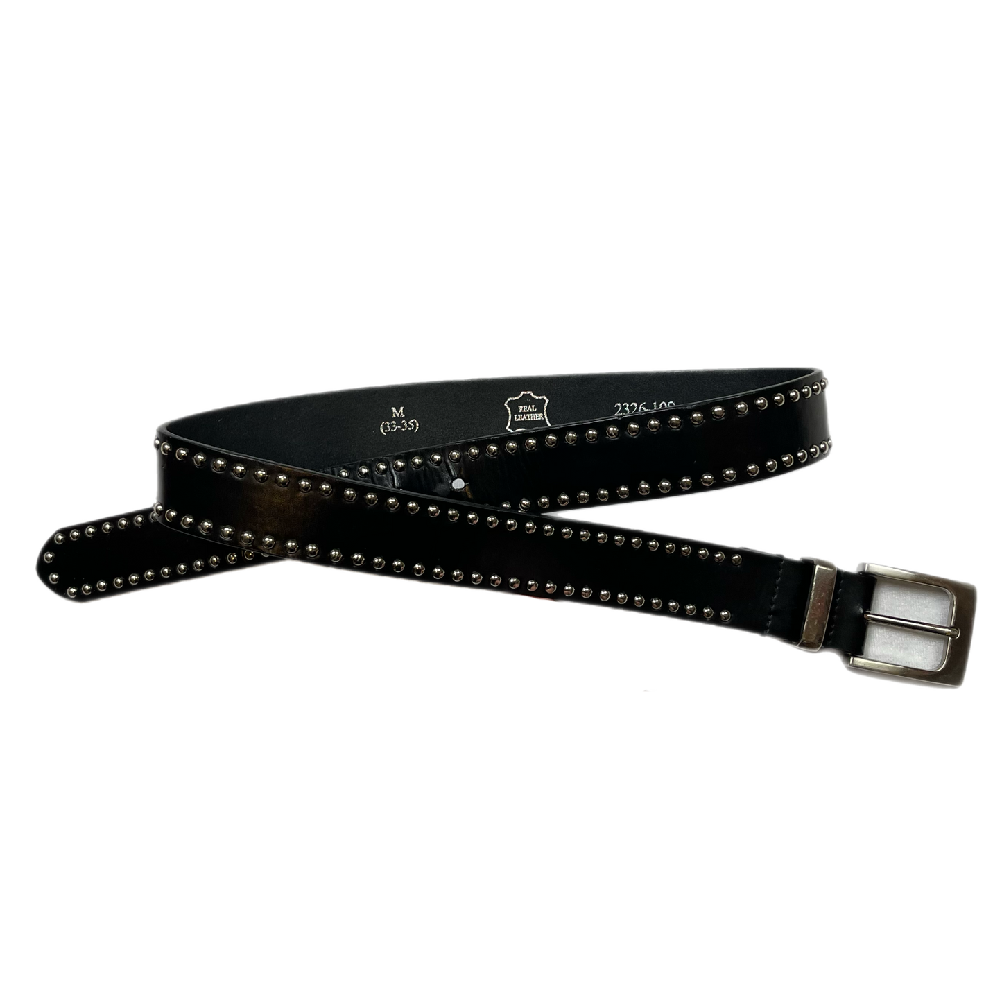 Grunge studded leather belt (M)