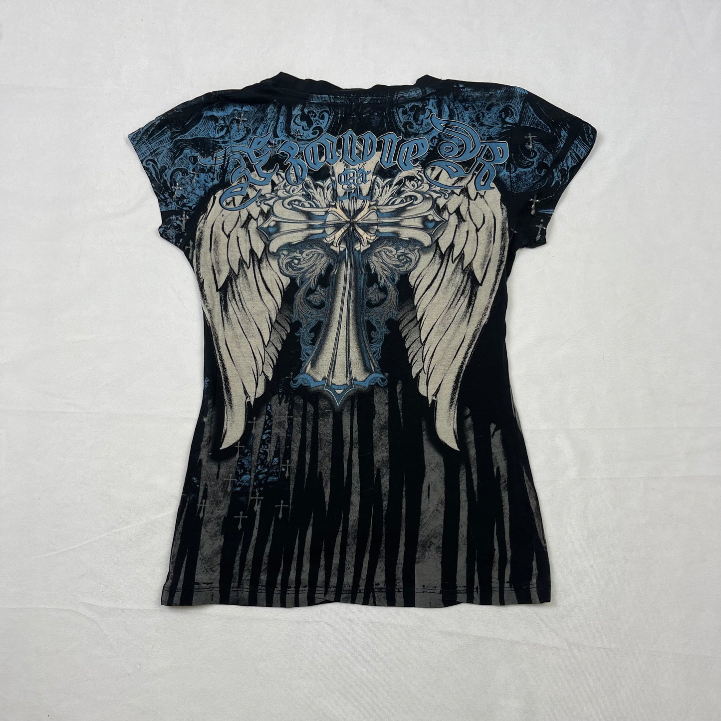 Mcbling angel wing graphic top (L)