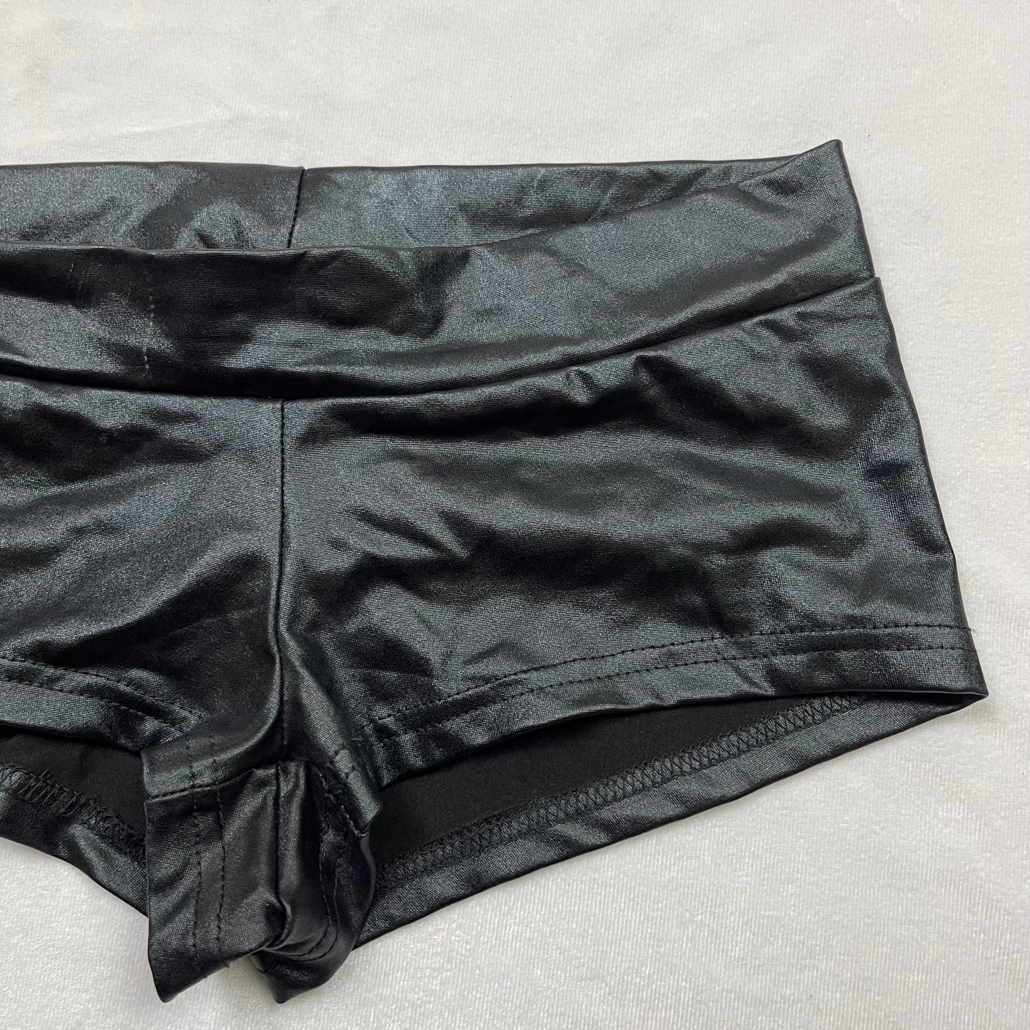 Pleather micro mini shorts (S)