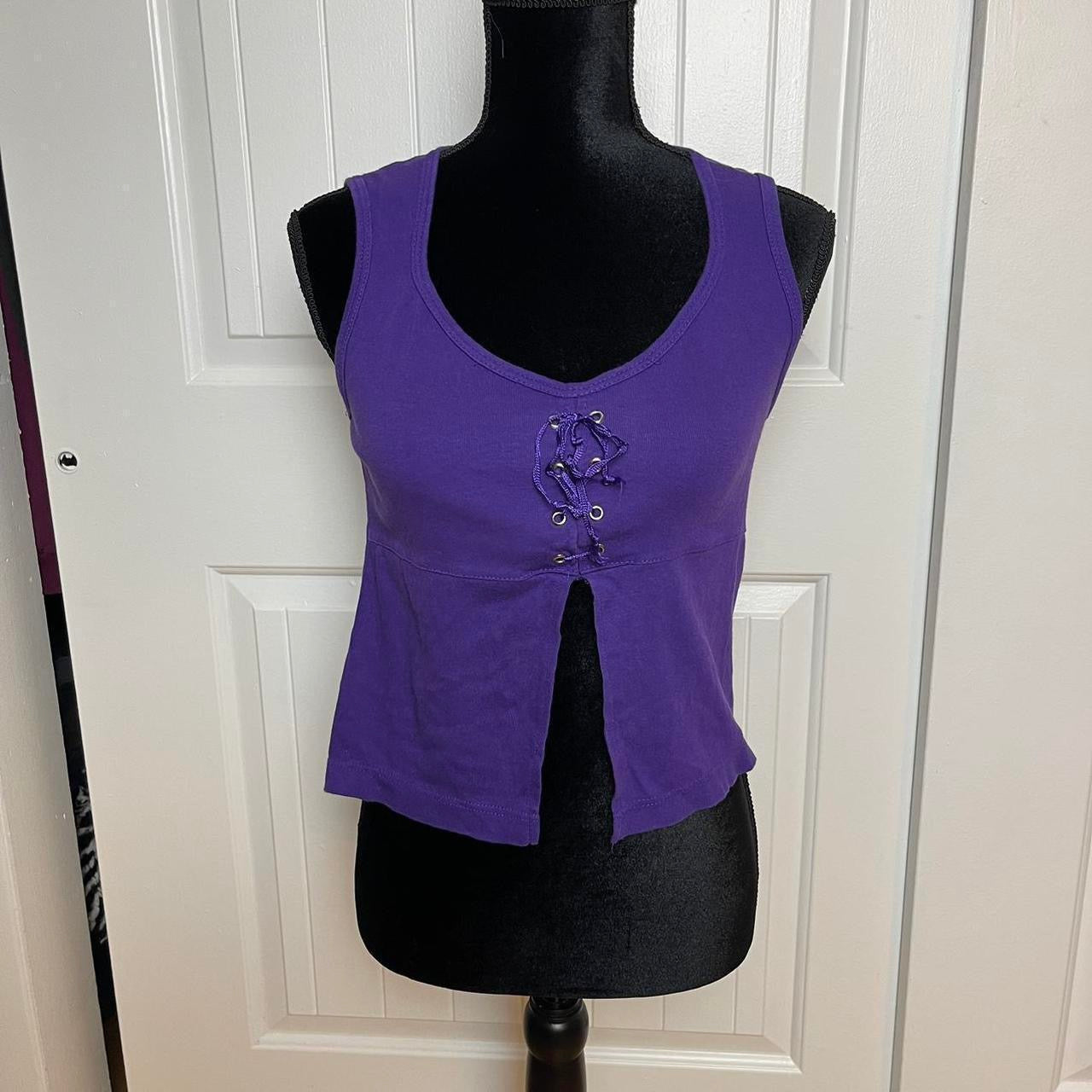 Y2K tie up slit top (M)