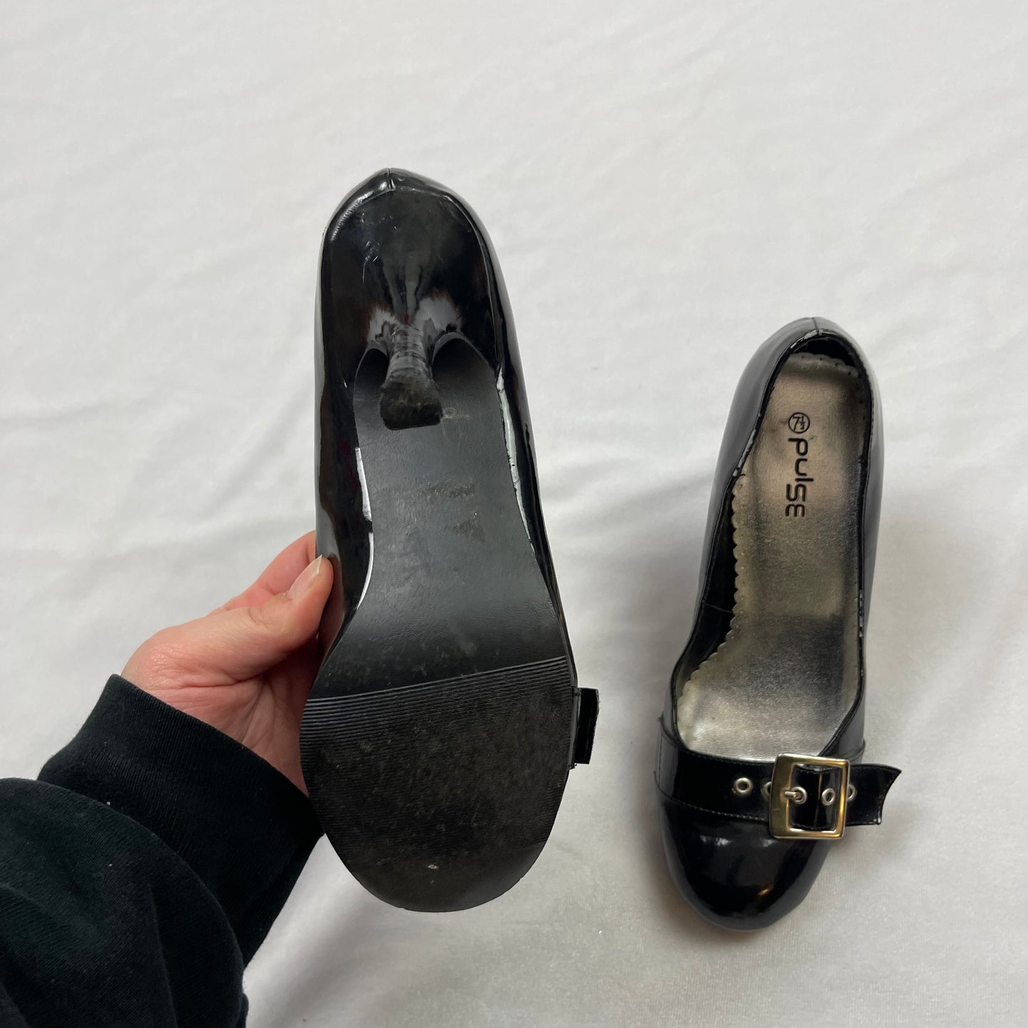 Y2K buckle heels (US7.5)