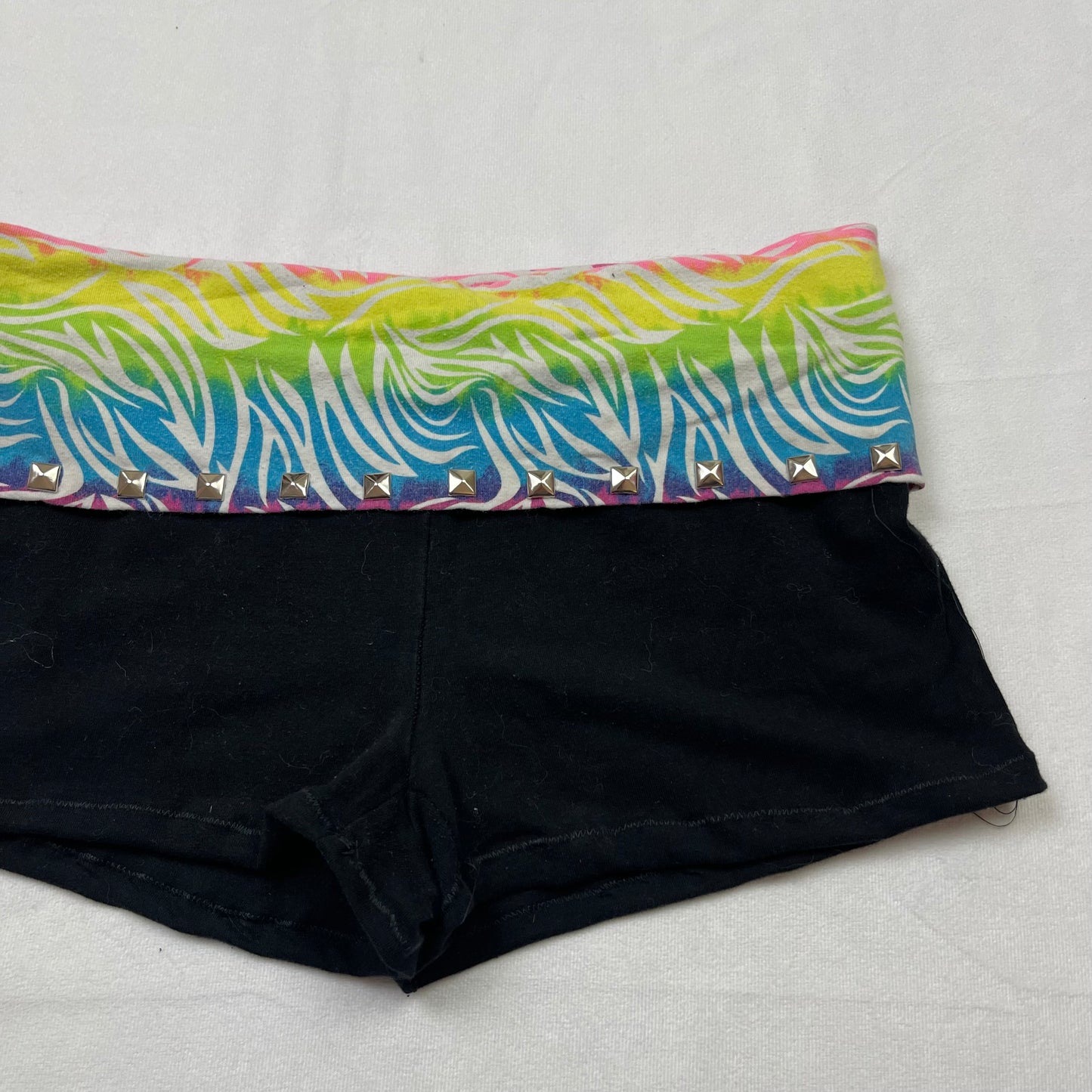Y2K zebra print micro shorts (XS)
