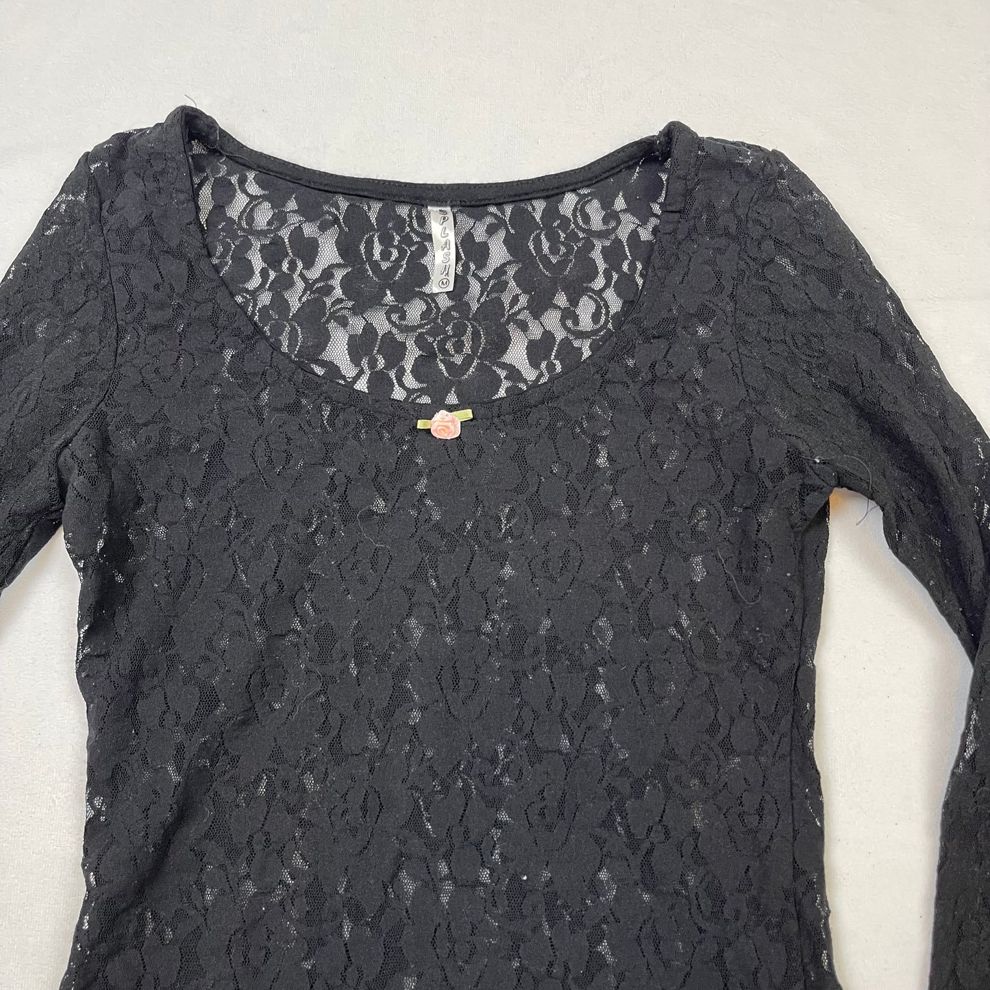 Coquette lace sheer top (S)