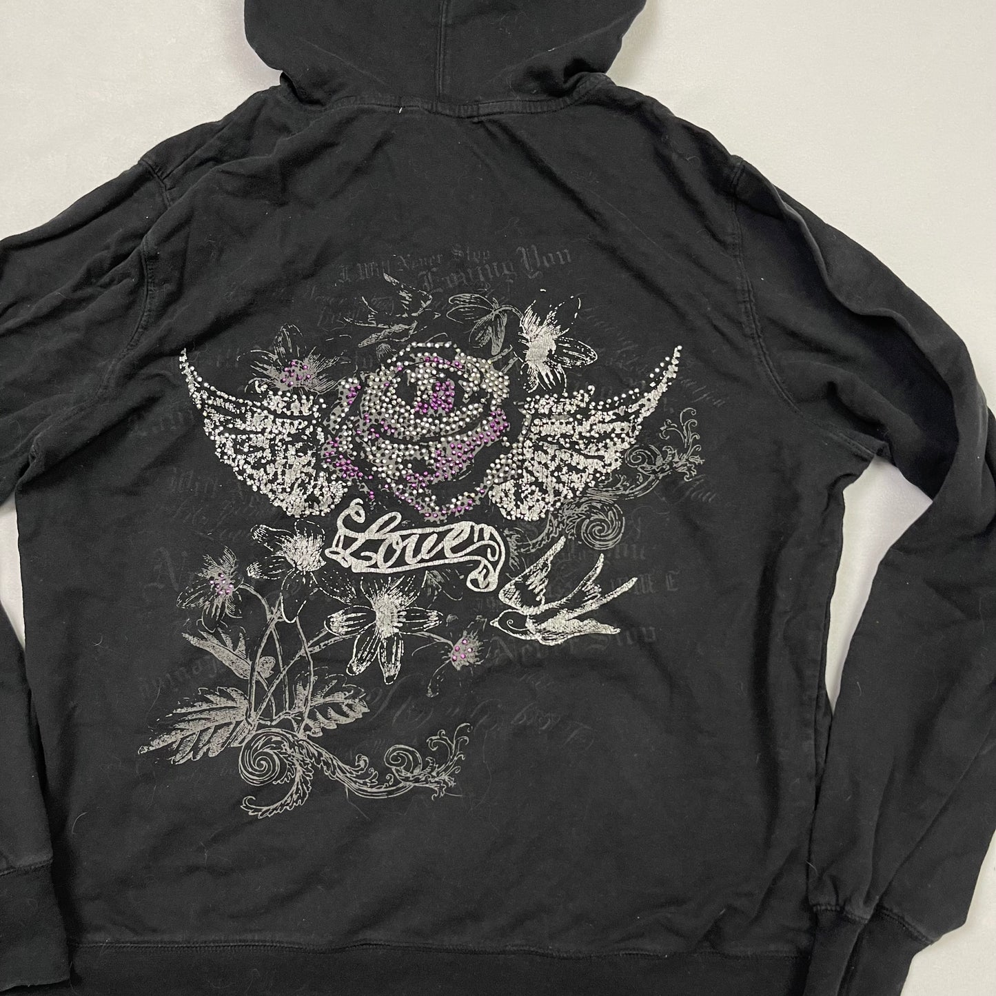 Grunge mcbling graphic hoodie (L)