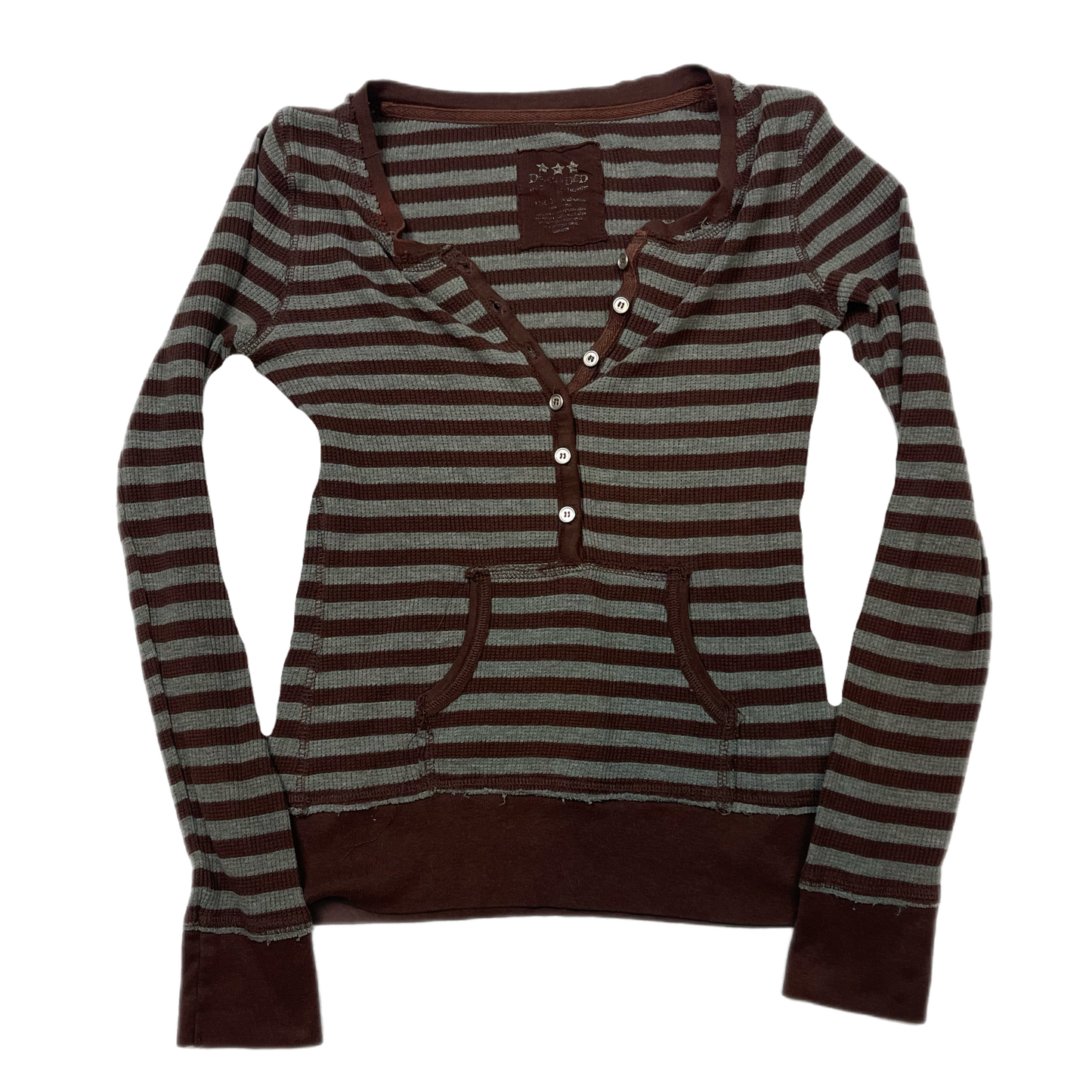 Emo thermal hoodie pocket top (S)