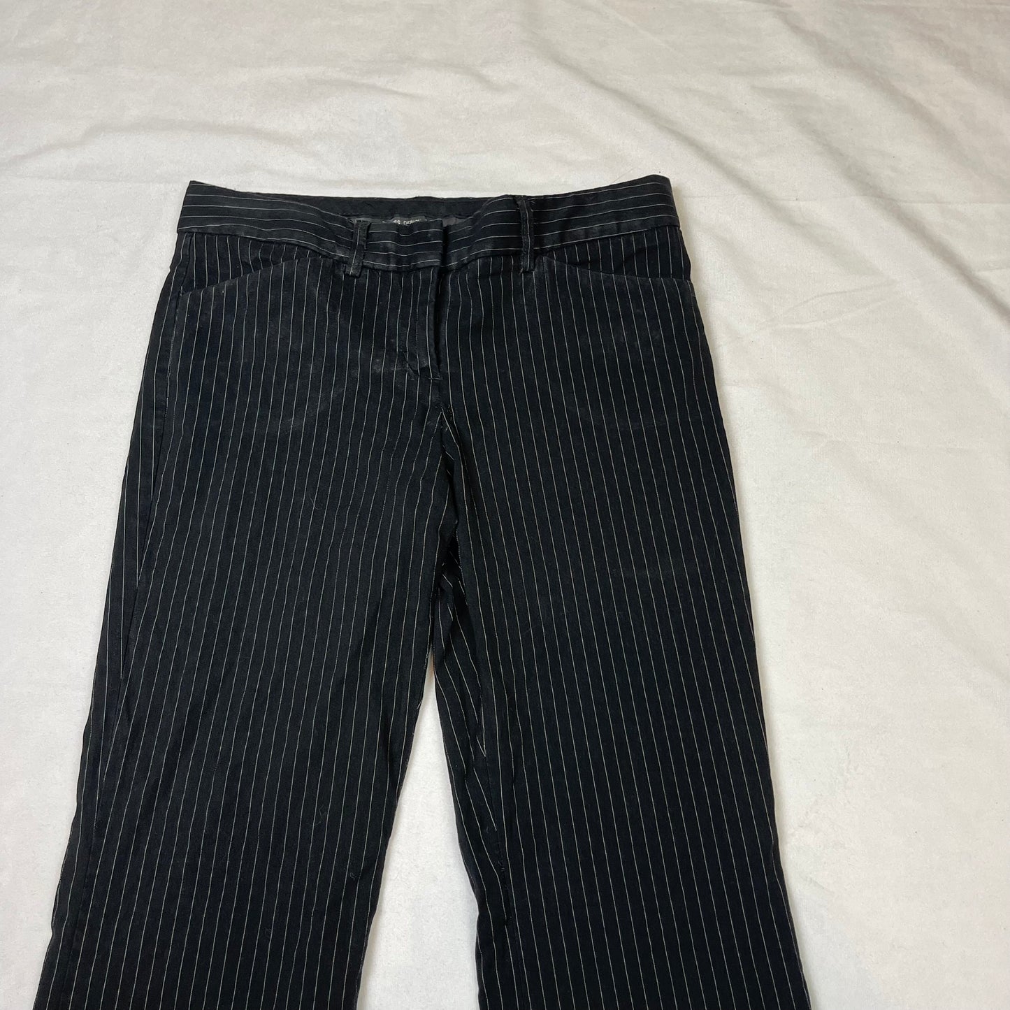 Grunge pinstripe low rise pants (28”)