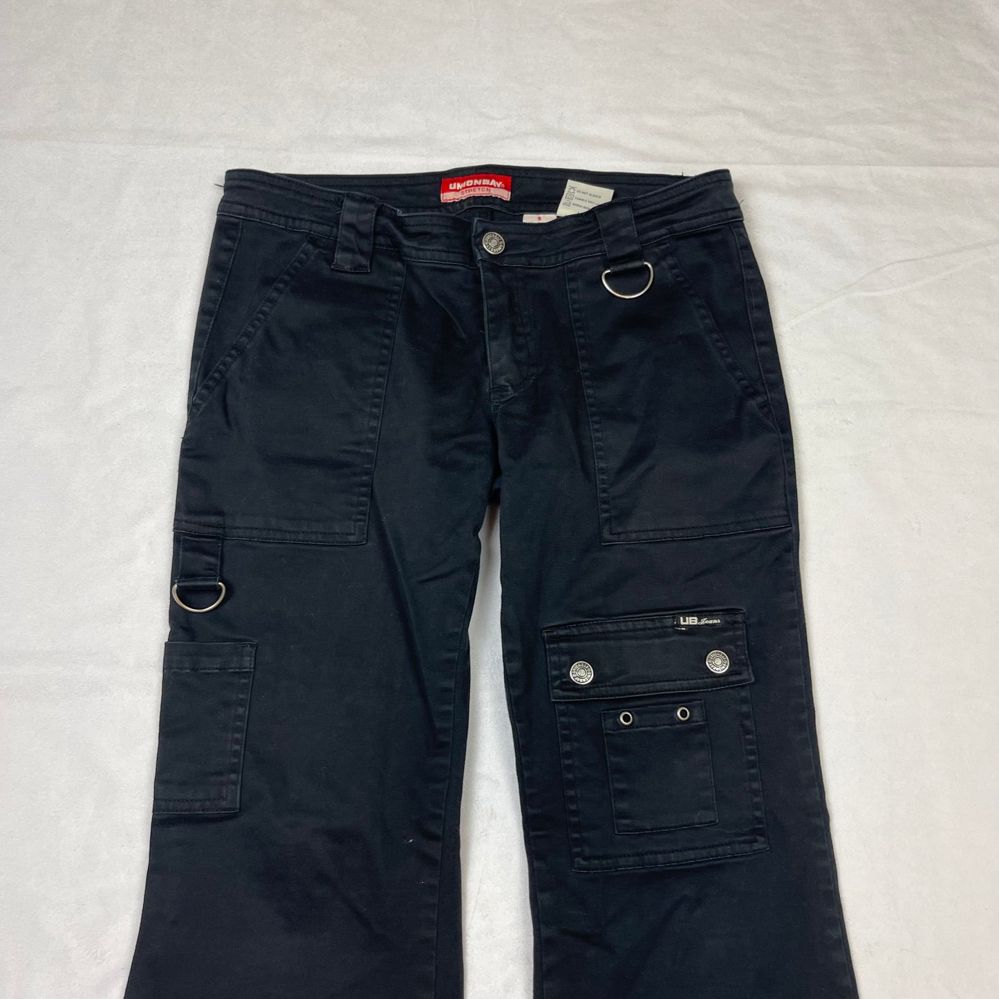 Emo cargo flare low rise pants (9)
