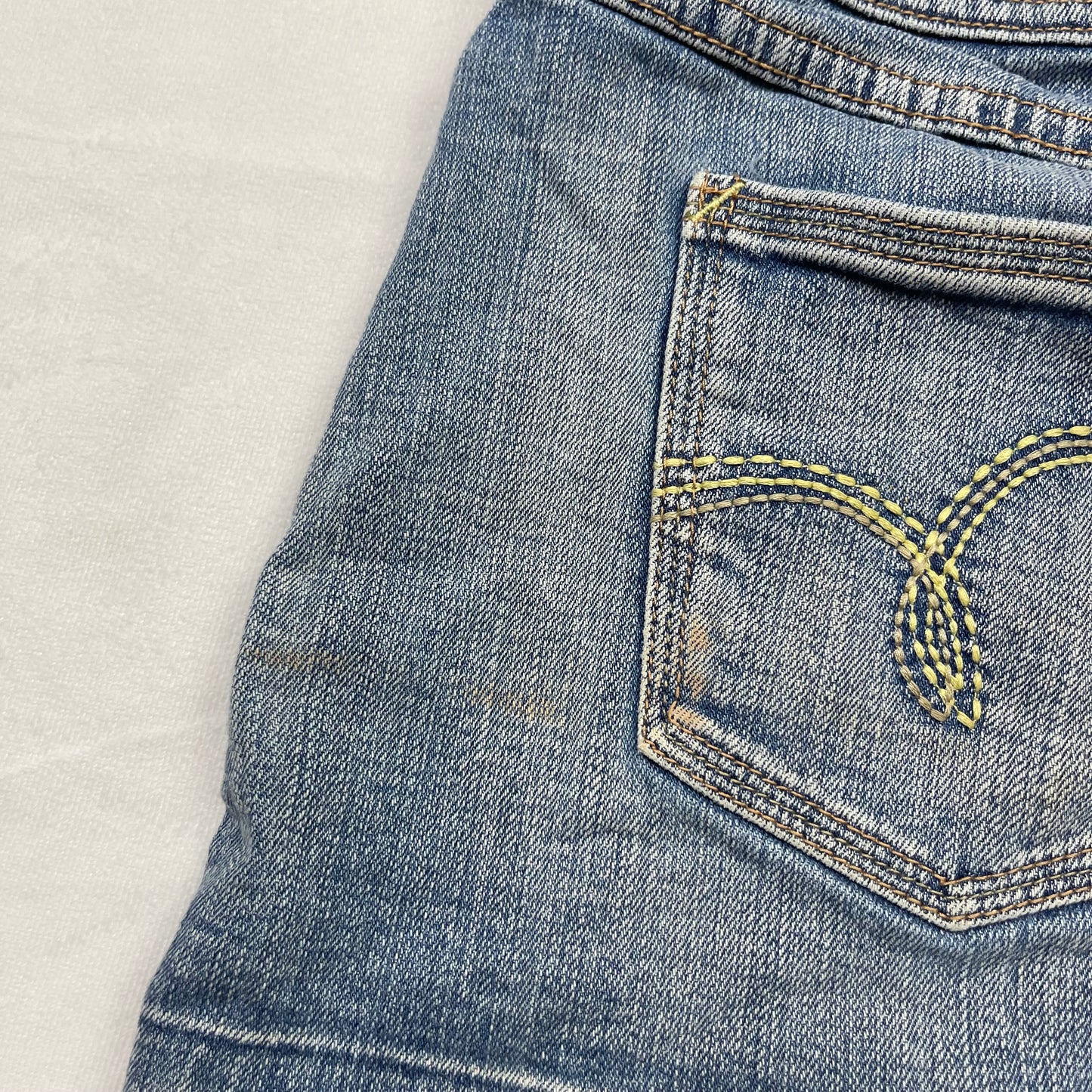Y2K denim micro mini skirt (30”)
