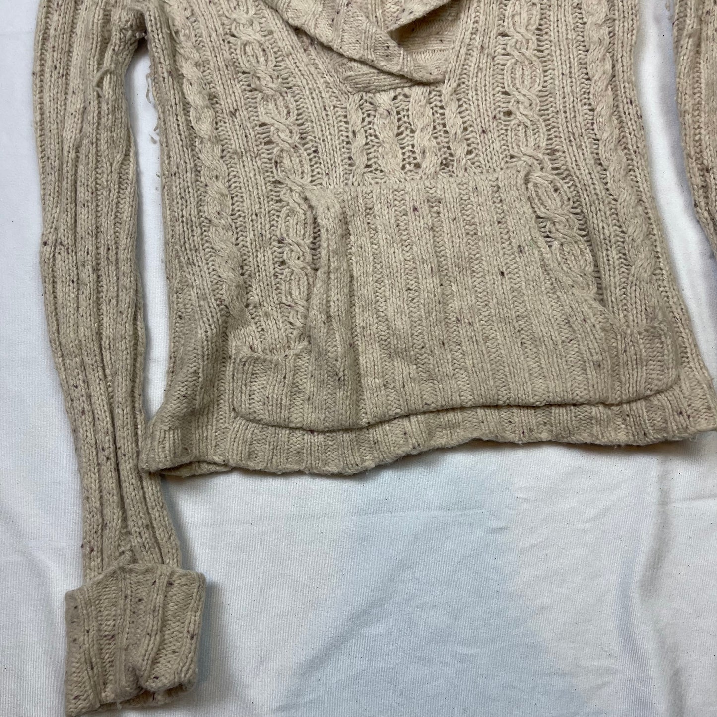 Y2K knit hoodie sweater (S)