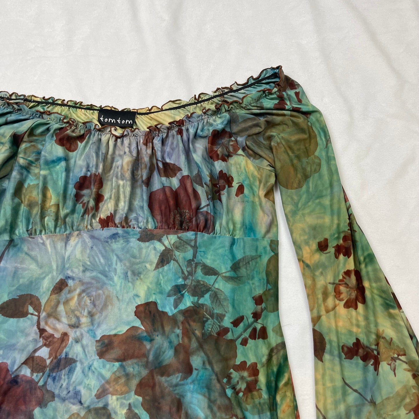 Whimsygoth milkmaid flare sleeve top (XL)