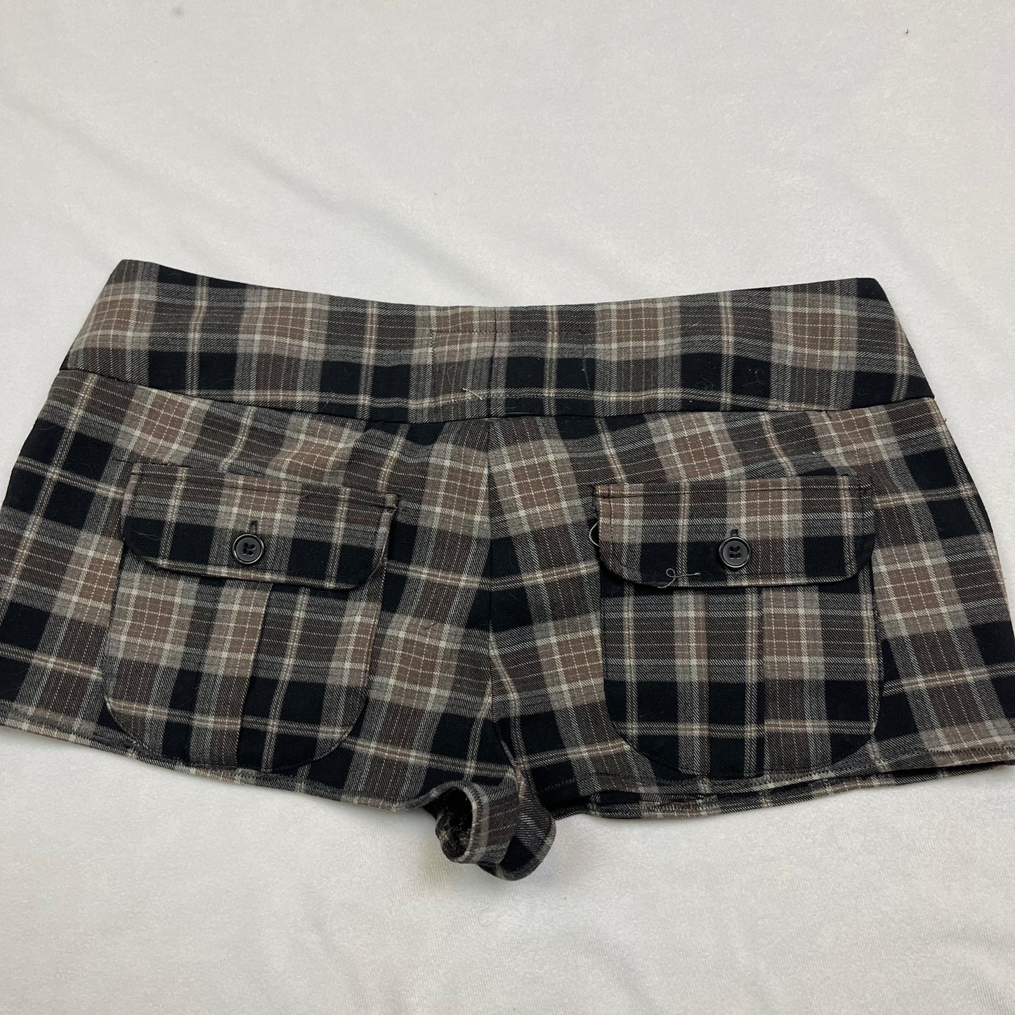 Upcycled music note micro shorts (29”)