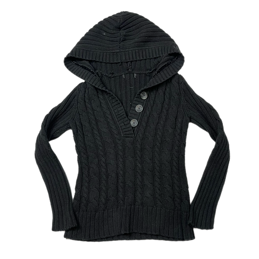 Grunge cable knit hoodie (L)