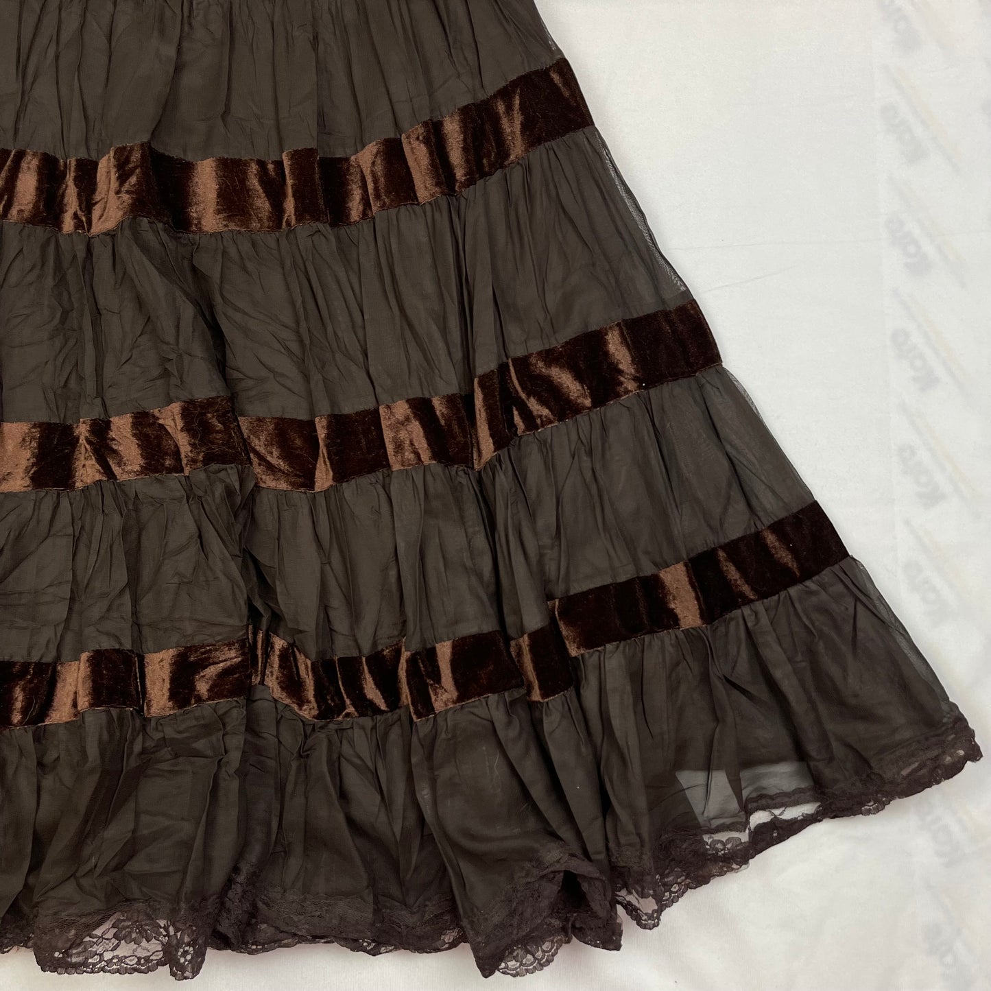 Whimsygoth velvet mesh skirt (30”)