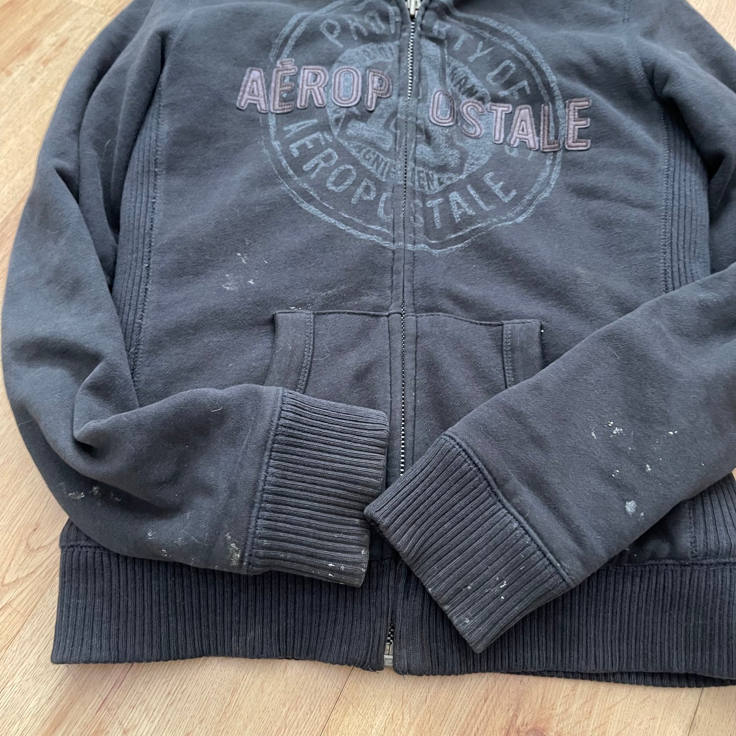 Y2K faux fur Aeropostale hoodie (XS/S)