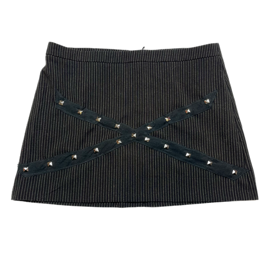 Mallgoth upcycled X stud mini skirt (29”)