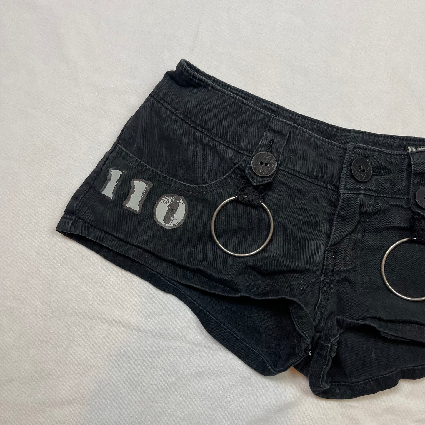 Emo upcycled micro shorts (27”)