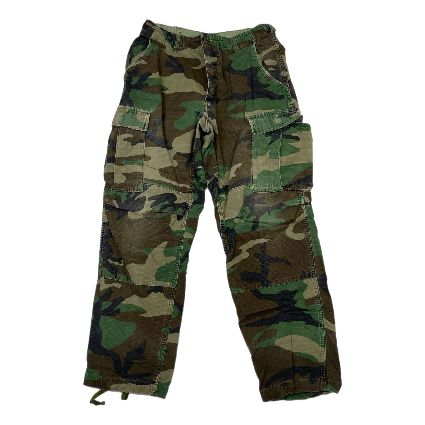 Grunge camo cargo pants (27”)