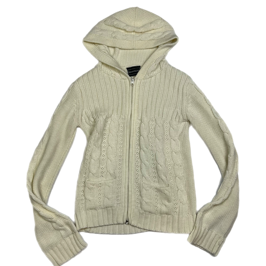 Coquette cable knit hoodie (L)