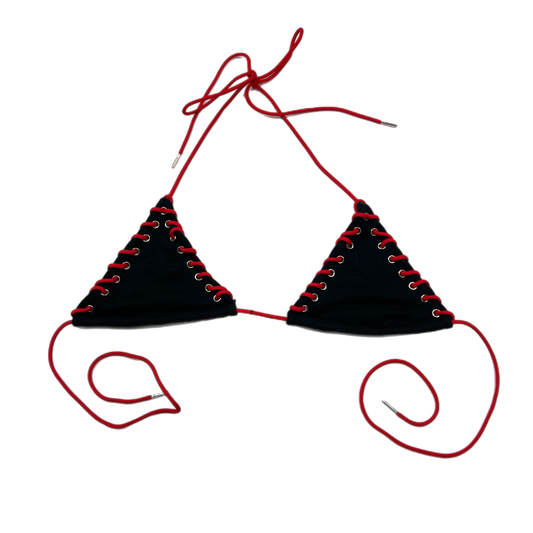 Mallgoth grommet tie up bikini top (S)