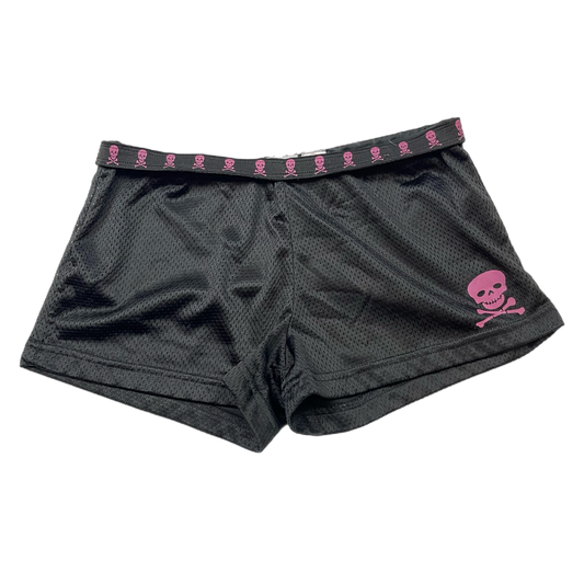 Emo skull sporty fold over shorts (M)